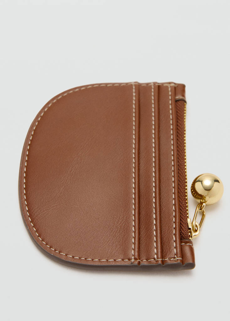 Mini beaded card holder — Leather