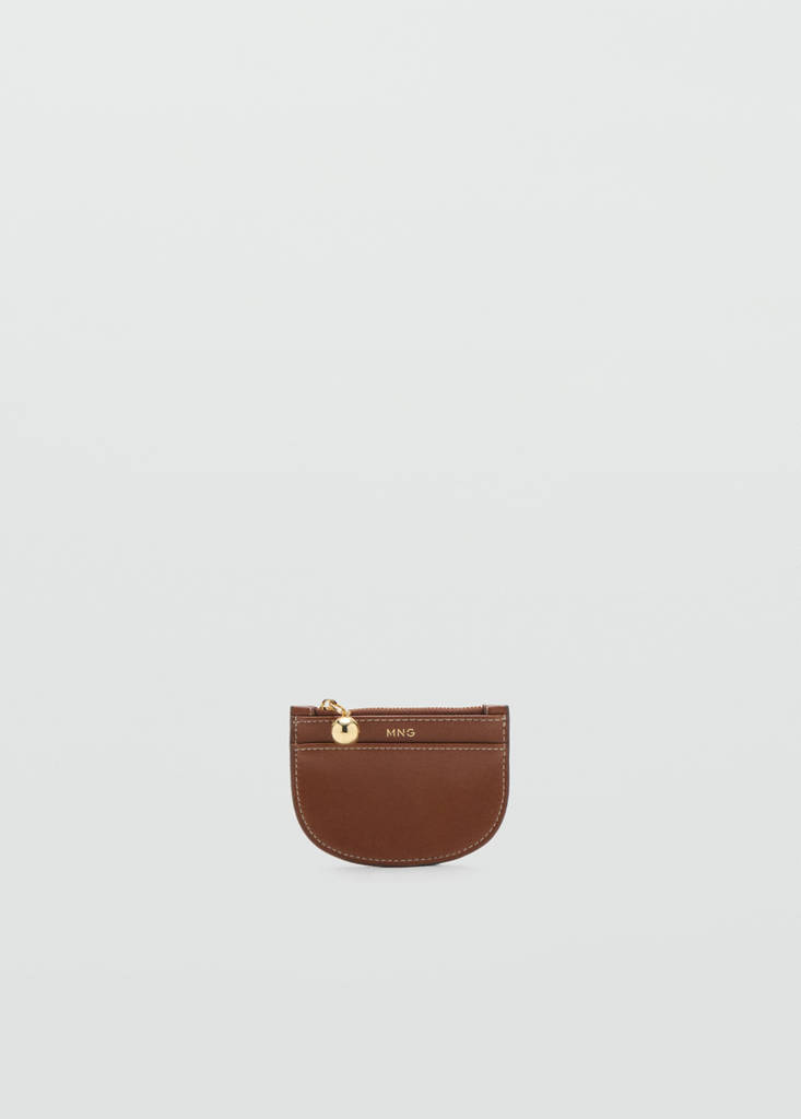 Mini beaded card holder — Leather