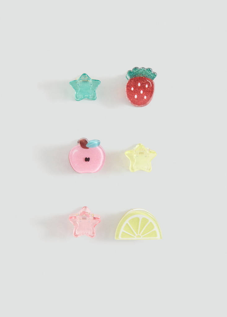 Pack of hair clips — Red