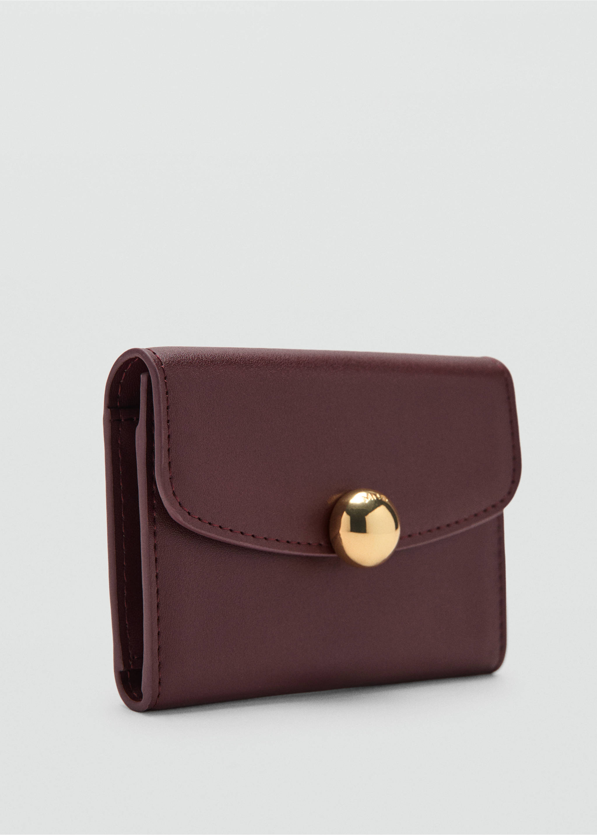 Jewel button flap purse - Medium plane, Burgundy. Ref: 27064785-00.