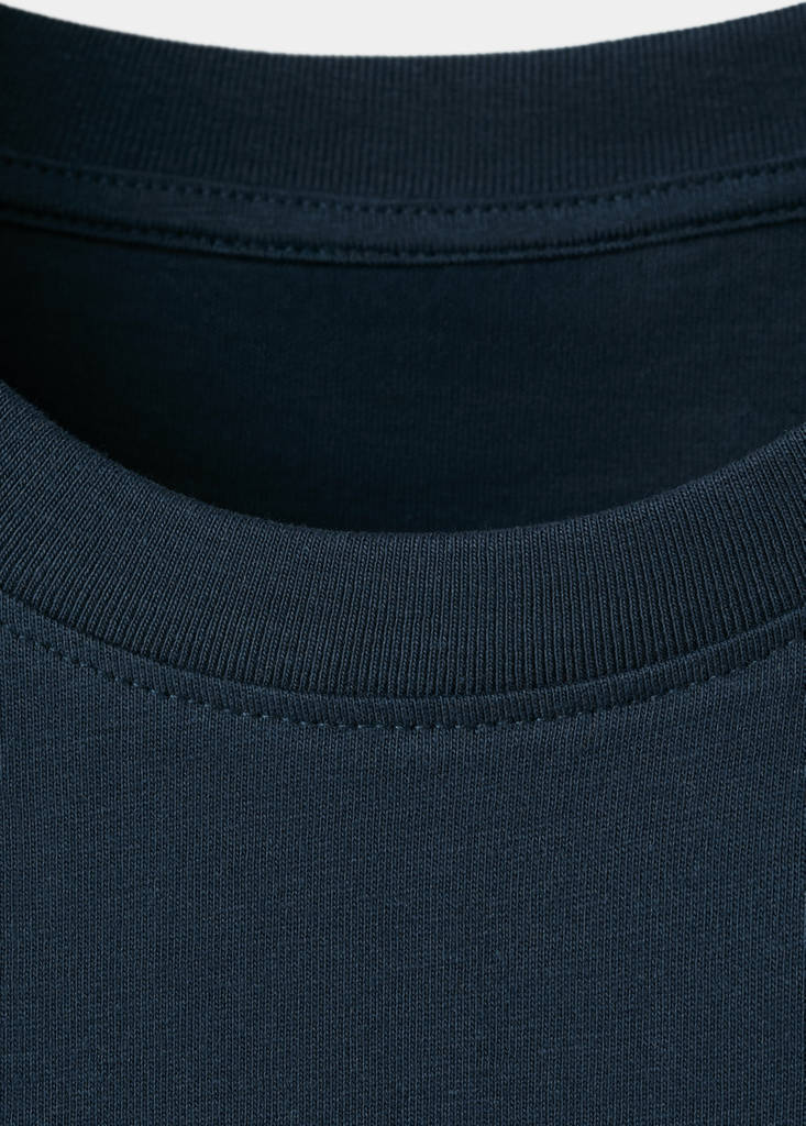 Two-tone short-sleeved T-shirt — Navy