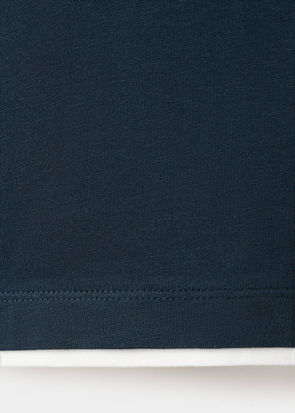 Two-tone short-sleeved T-shirt — Navy