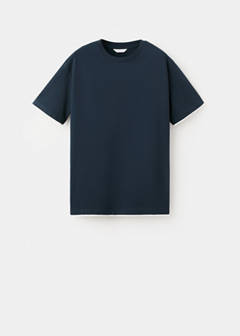 Two-tone short-sleeved T-shirt — Navy 5