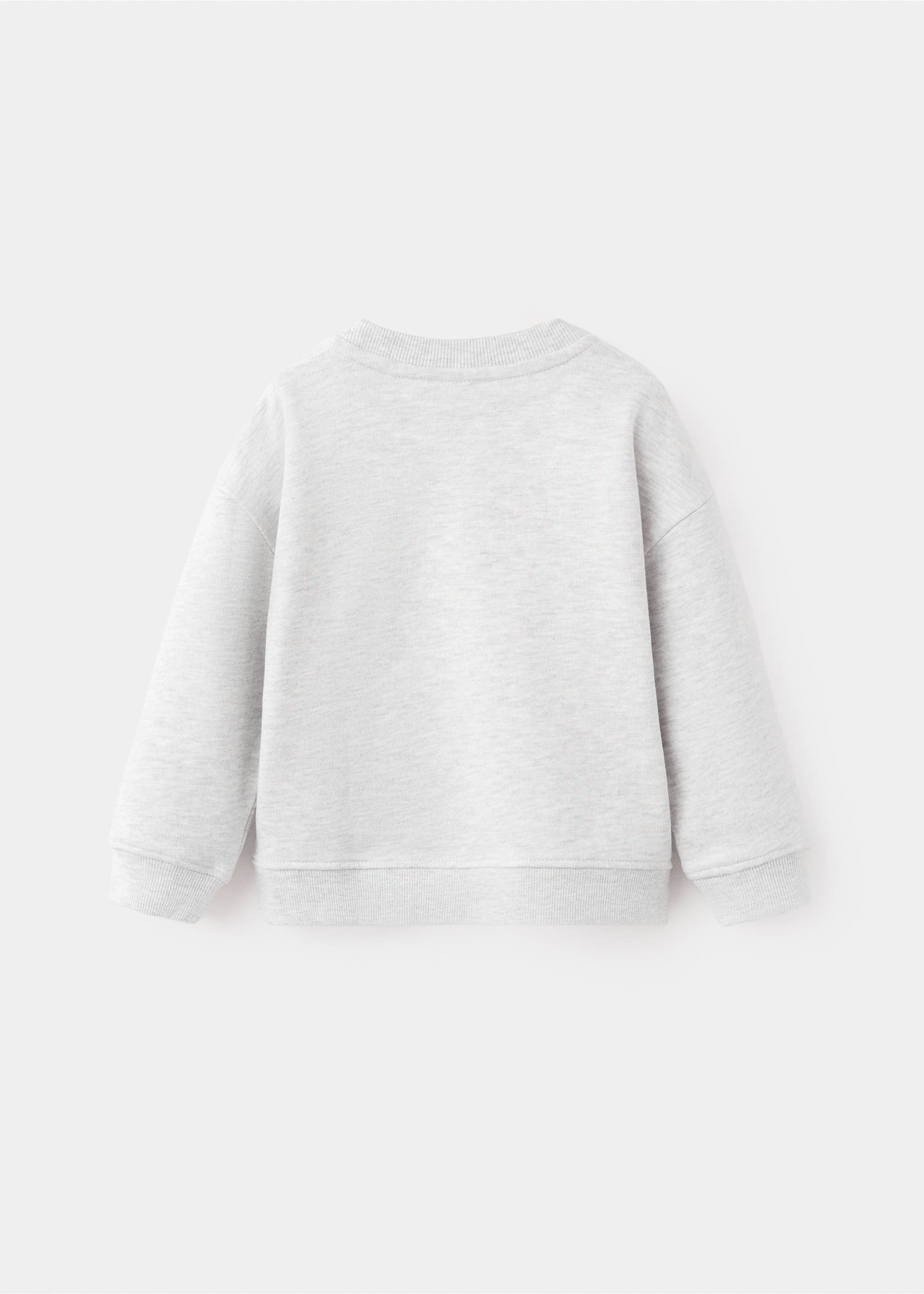Printed cotton sweatshirt - Reverse of the article, Light Heather Grey. Ref: 27065144-00.