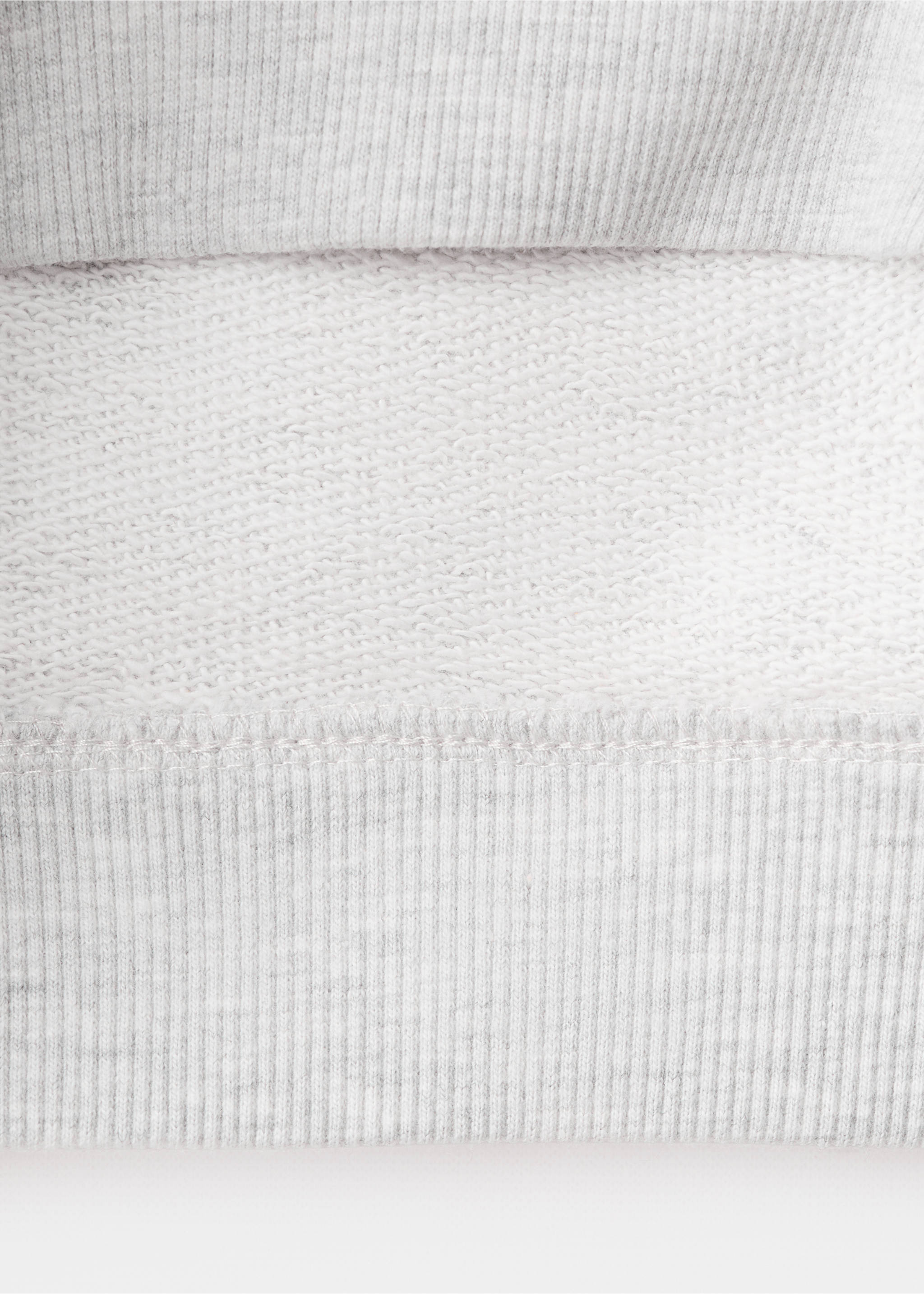 Printed cotton sweatshirt - Details of the article 0, Light Heather Grey. Ref: 27065144-00.