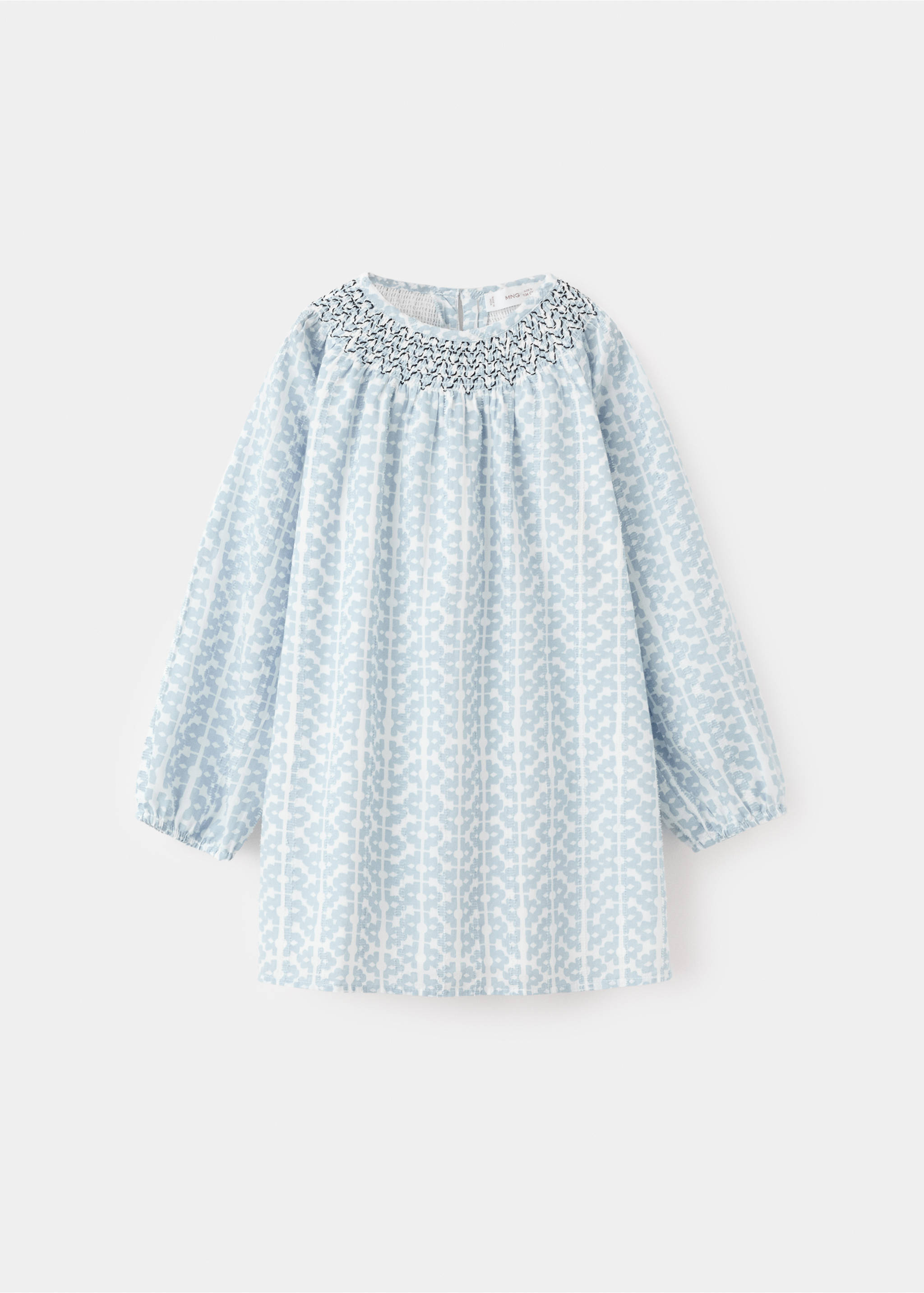 Short patterned dress - Article without model, China Blue. Ref: 27065145-00.