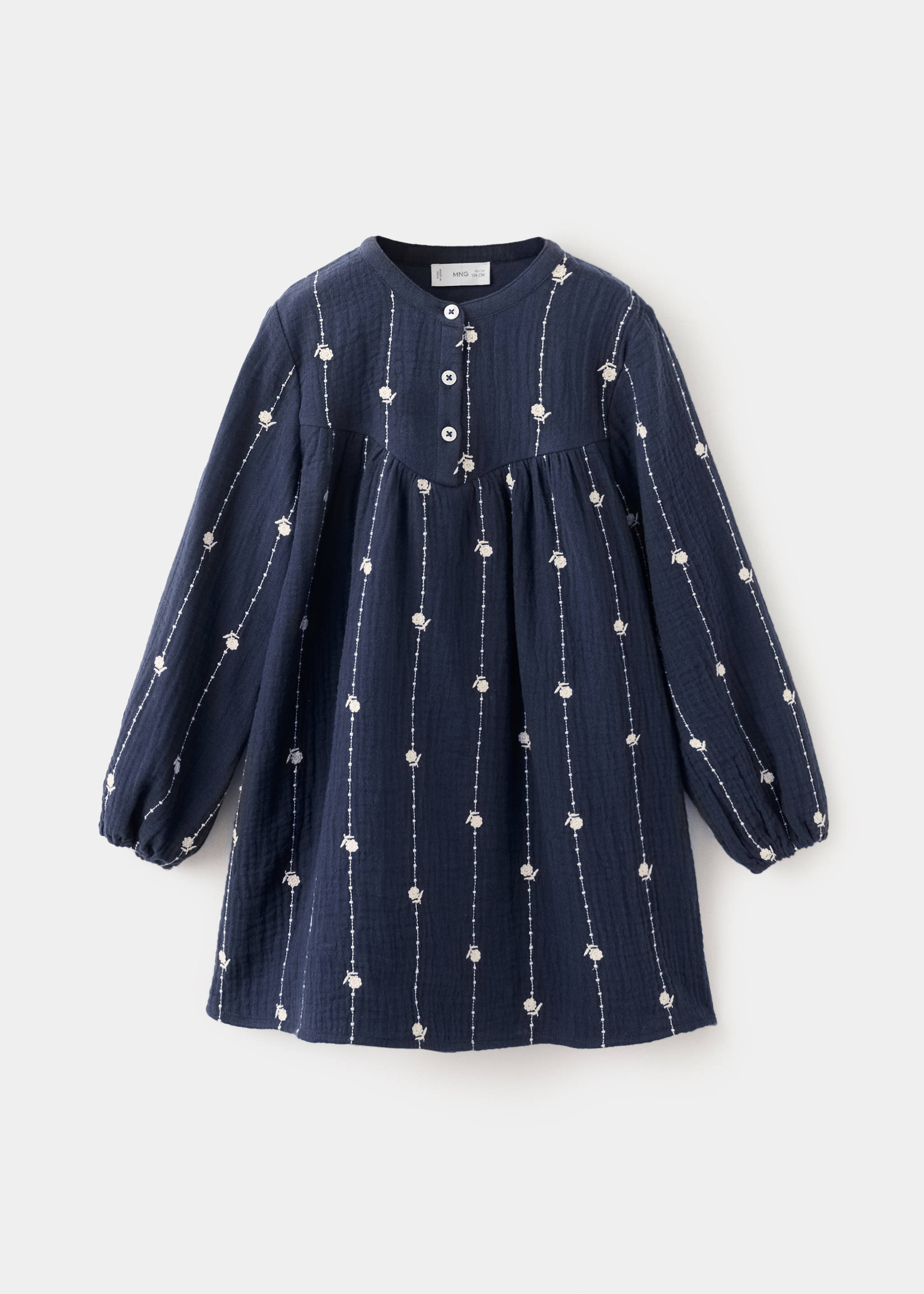 Vestido algodón bordado flores - Artículo sin modelo