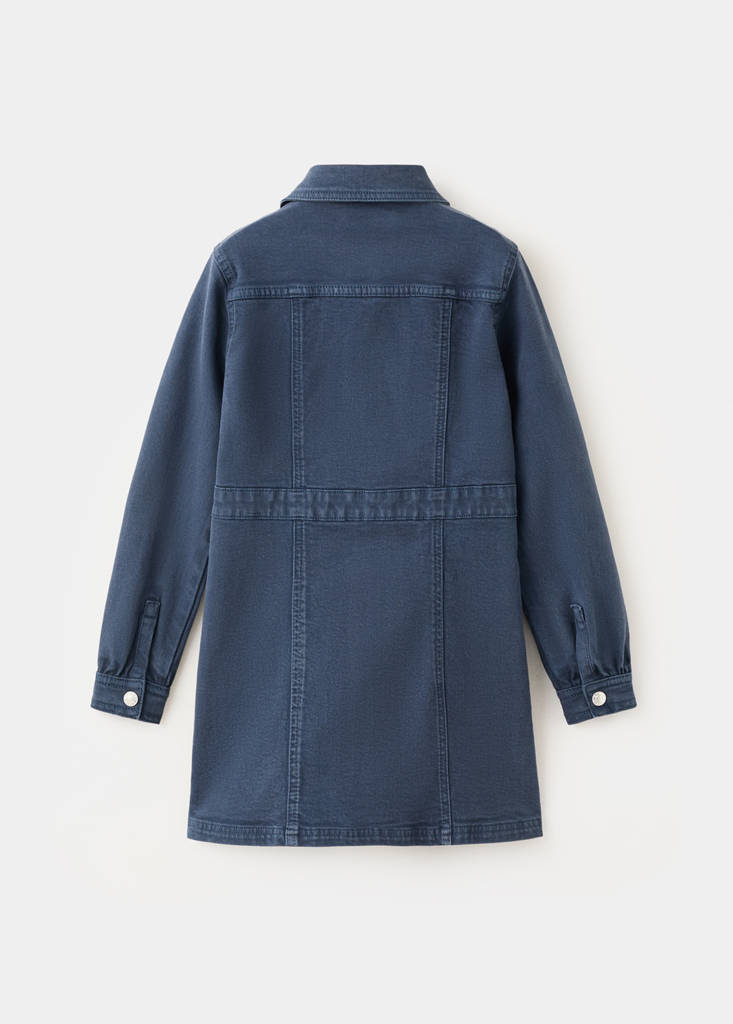 Short denim dress — Navy