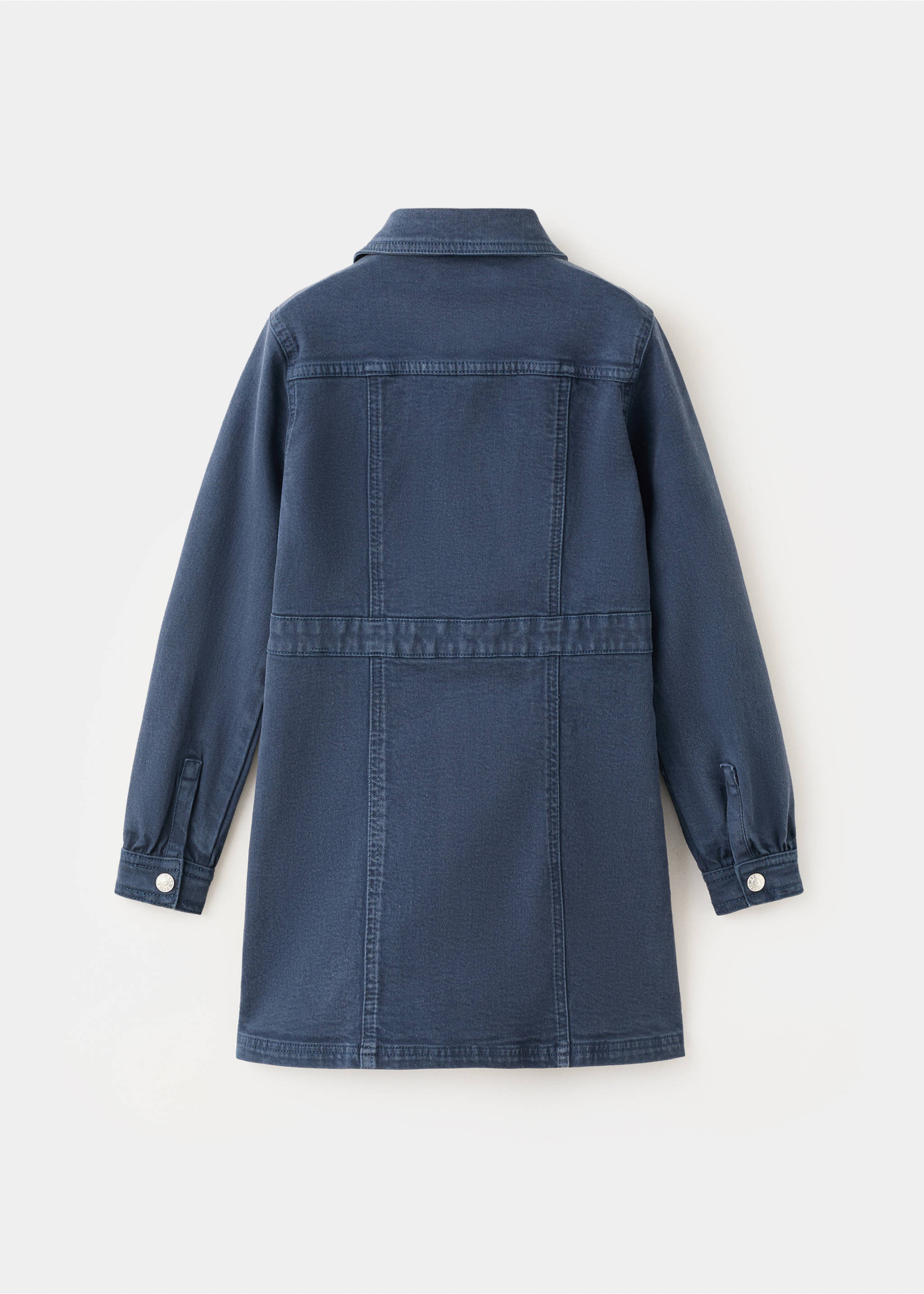 Short denim dress - Reverse of the article, Navy. Ref: 27065147-00.