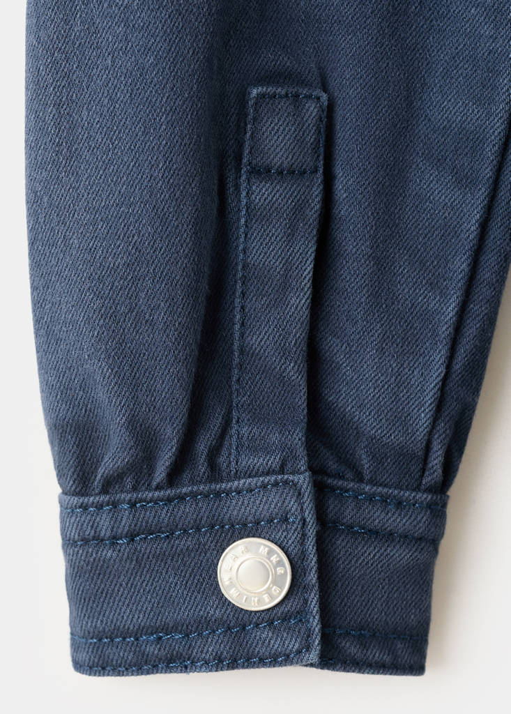 Short denim dress — Navy