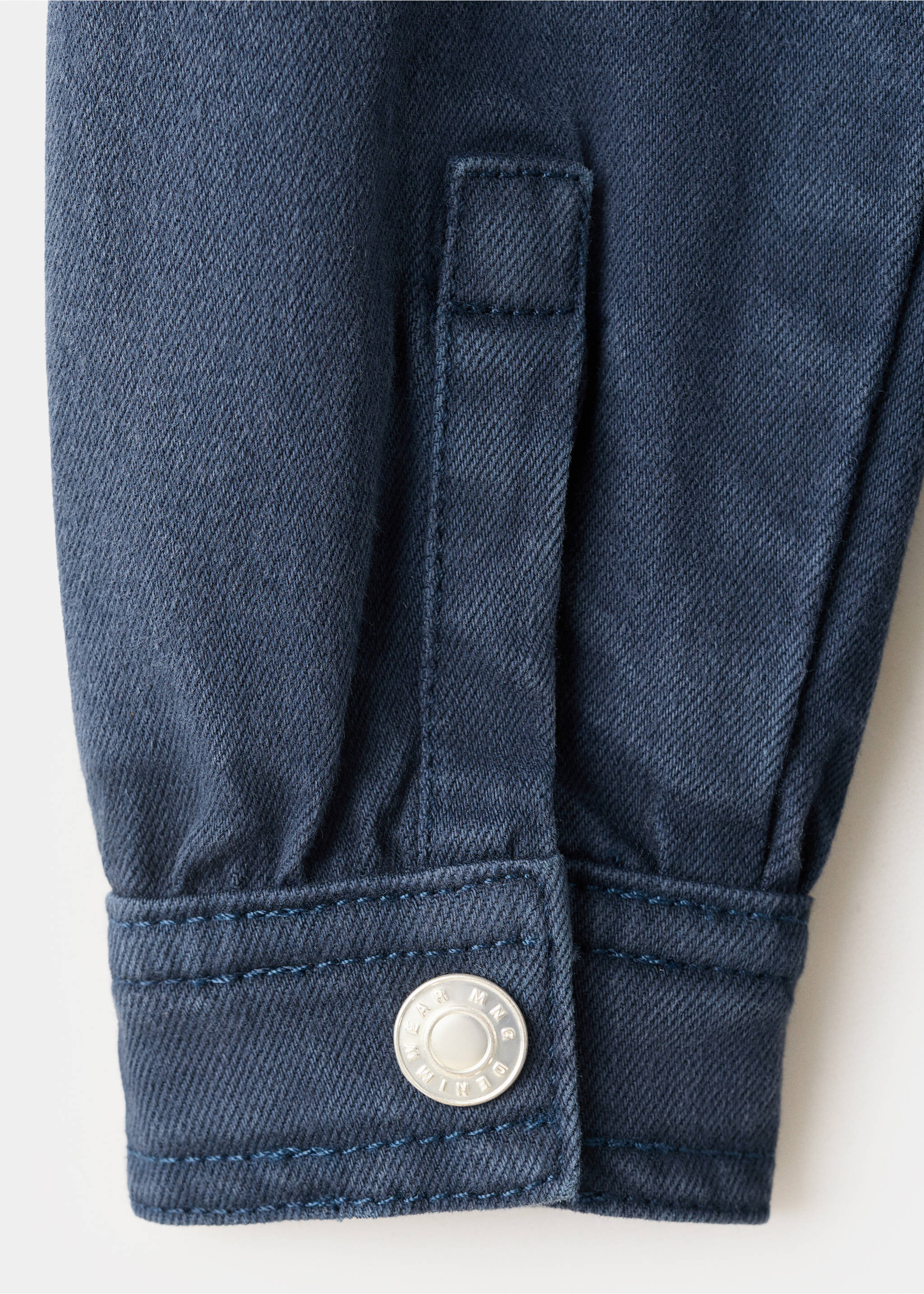 Short denim dress - Details of the article 0, Navy. Ref: 27065147-00.