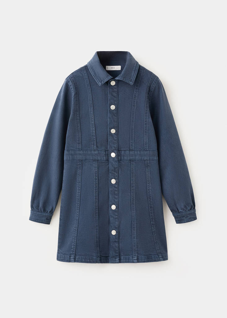Short denim dress — Navy