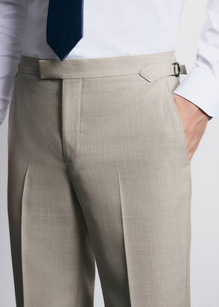 Slim fit trousers 100% Vitale Barberis Canonico® wool — Beige