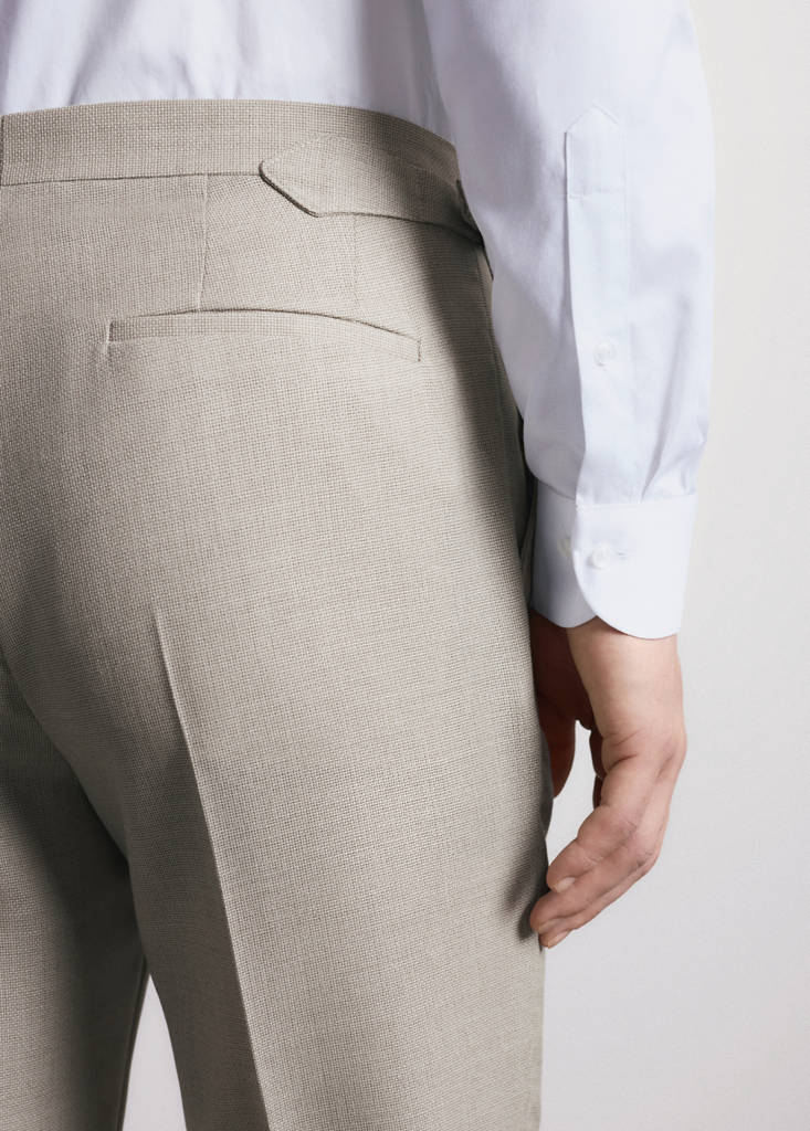 Slim fit trousers 100% Vitale Barberis Canonico® wool — Beige