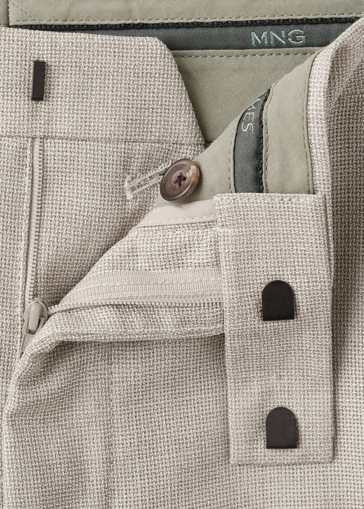 Slim fit trousers 100% Vitale Barberis Canonico® wool — Beige