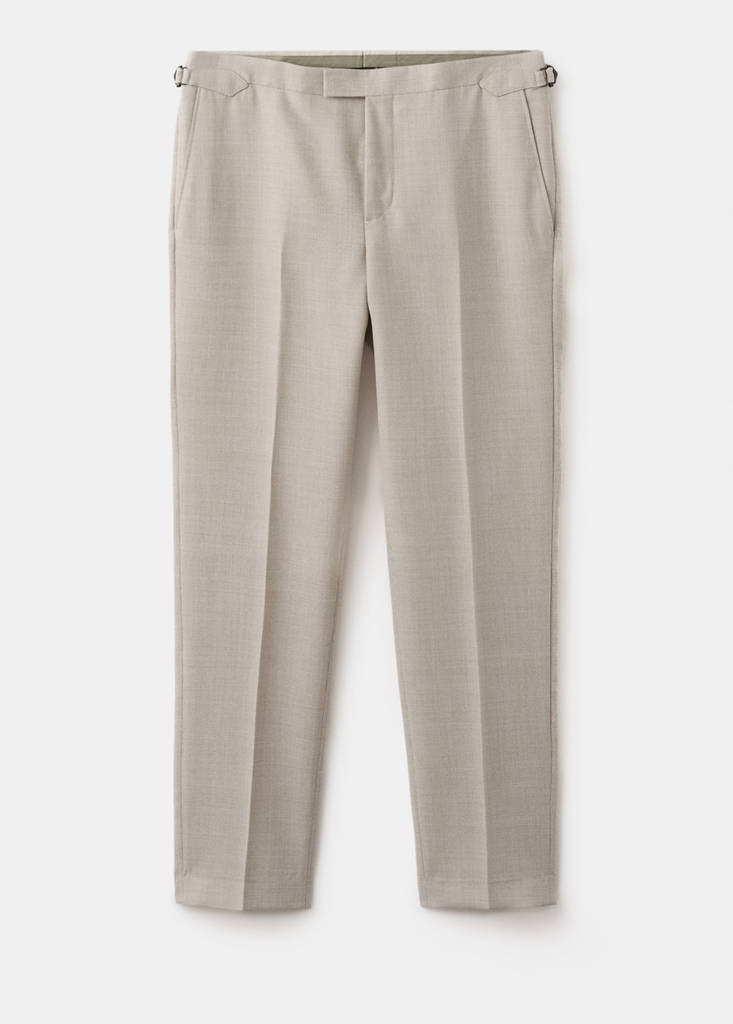 Slim fit trousers 100% Vitale Barberis Canonico® wool — Beige