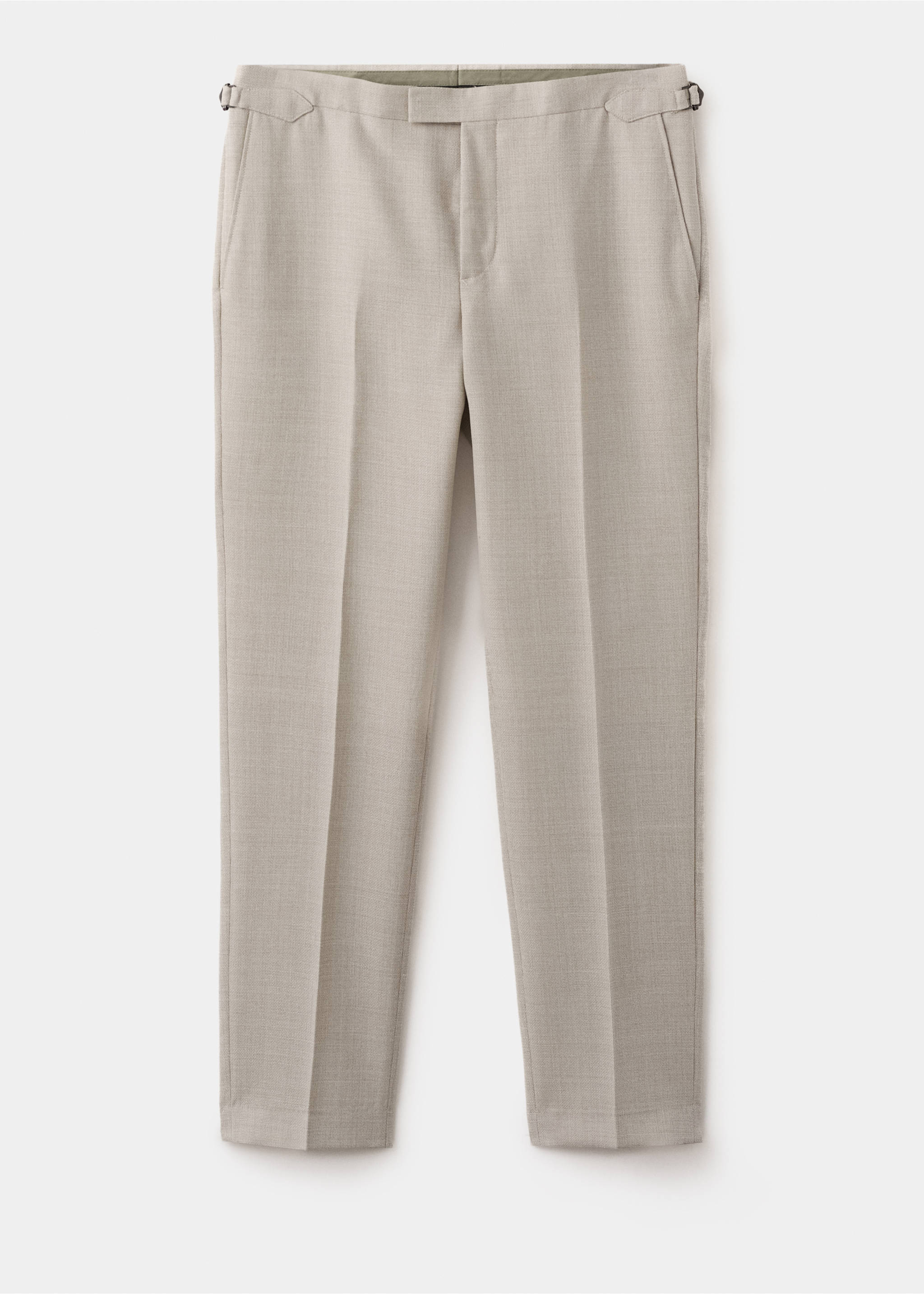Pantalón slim fit 100% lana Vitale Barberis Canonico® - Artículo sin modelo, Beige. Ref: 27065148-00.