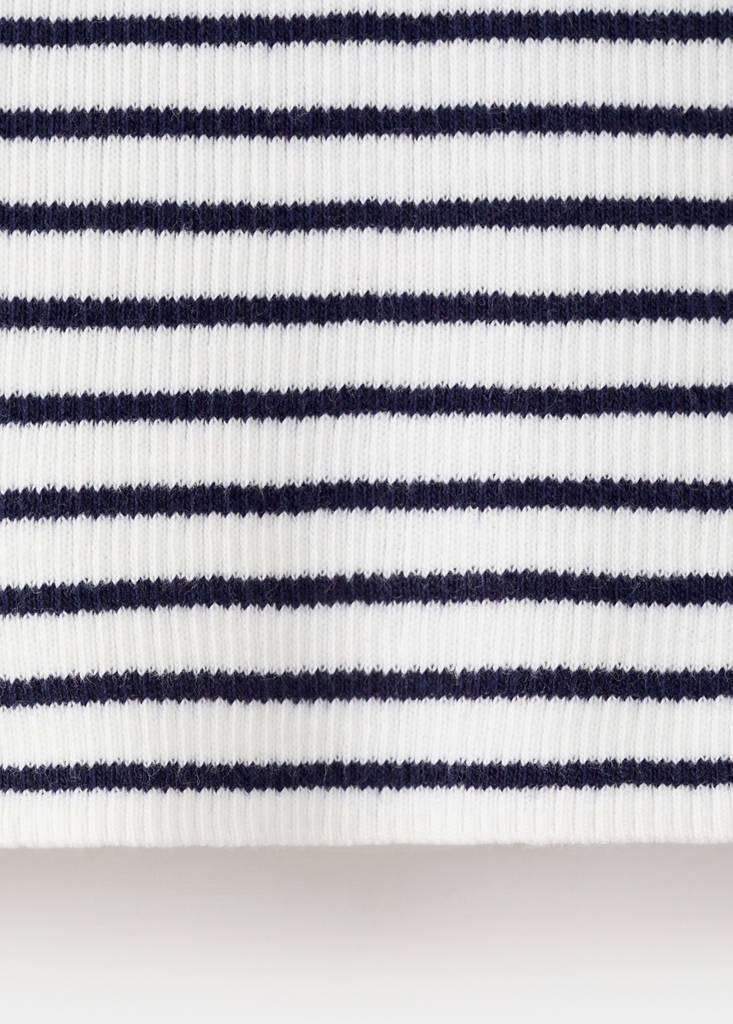 Striped knit top — Off White