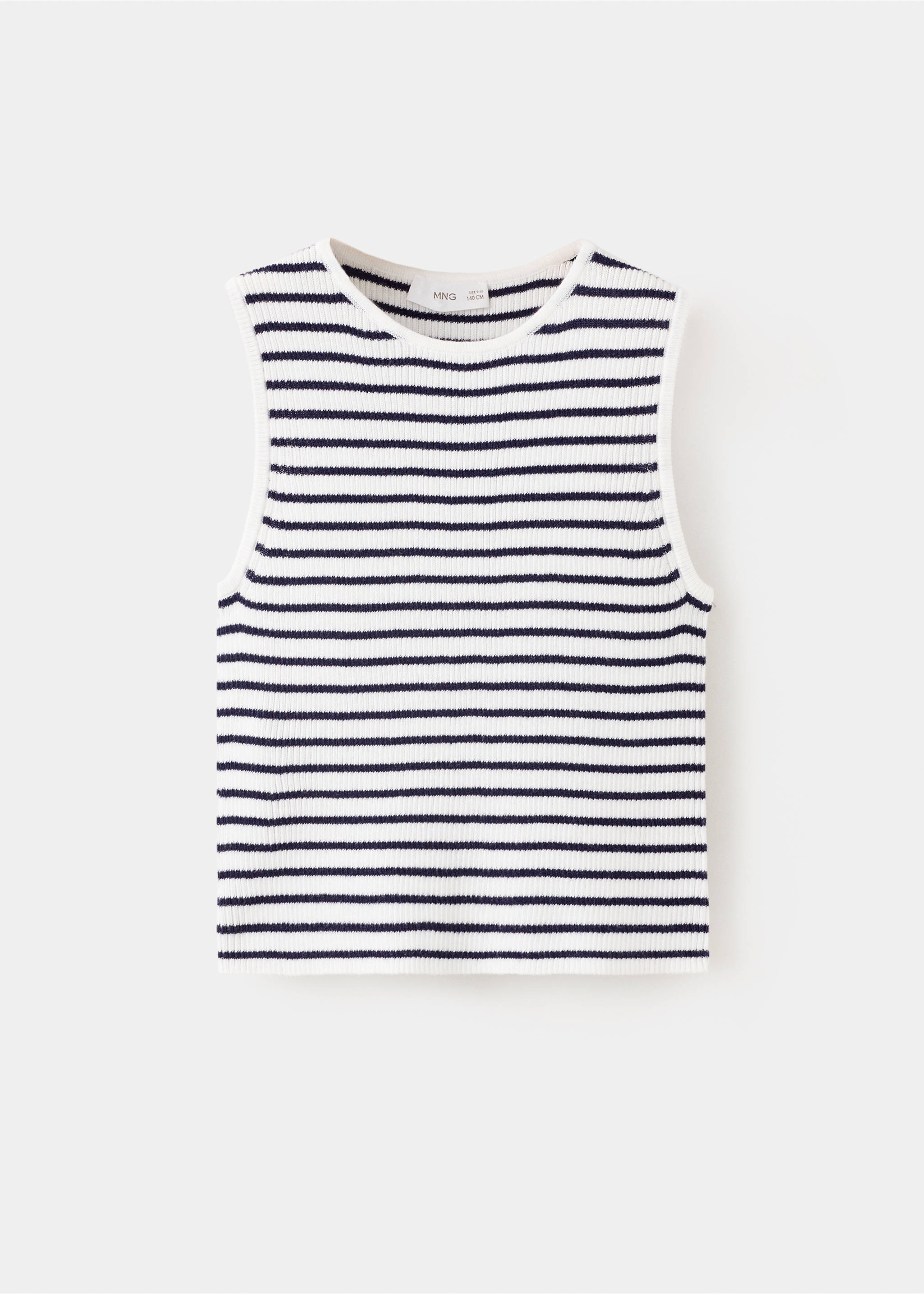 Striped knit top - Article without model, Off White. Ref: 27065149-00.