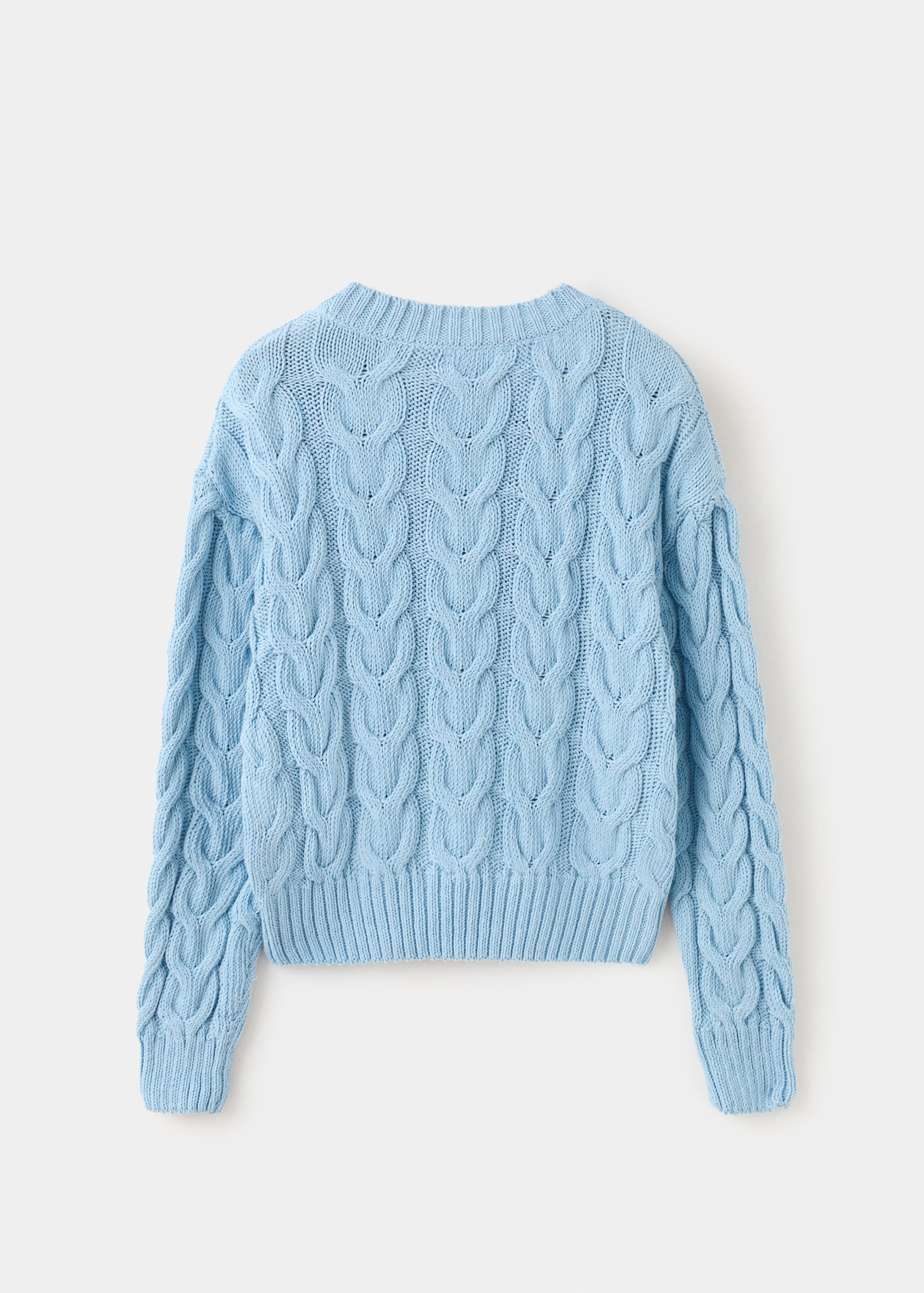 Braided knitted sweater - Reverse of the article
