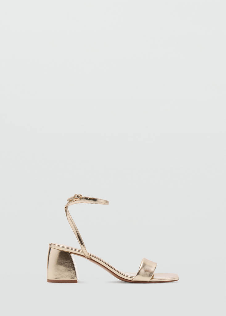 Metallic straps sandals — Gold
