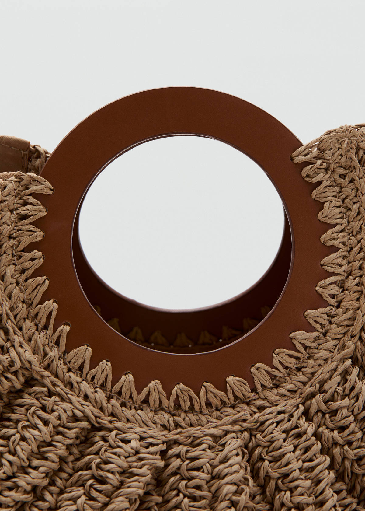 Natural fibre tote bag — Brown