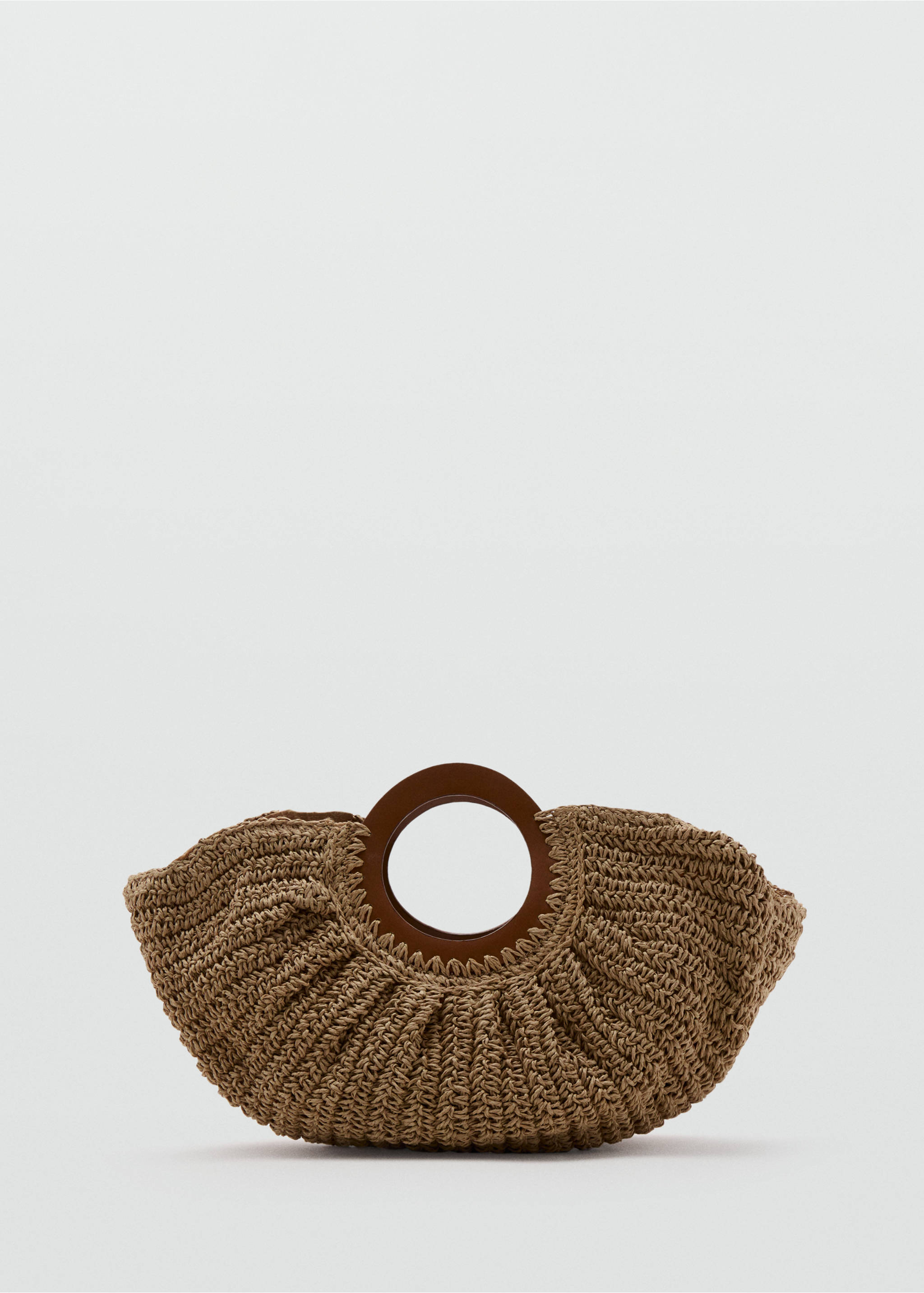 Natural fibre tote bag - Article without model, Brown. Ref: 27065156-00.