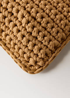 Crochet cushion cover 30x50cm — Caramel 2