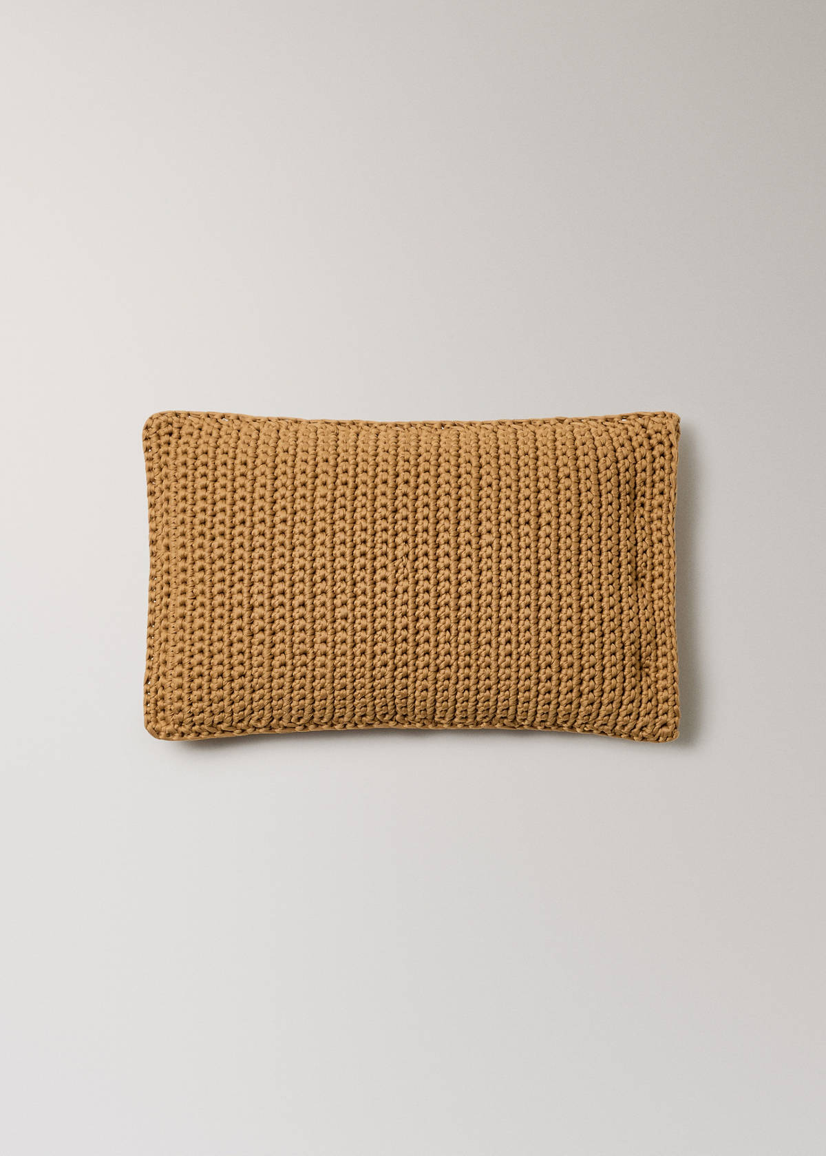 Crochet cushion cover 30x50cm — Caramel