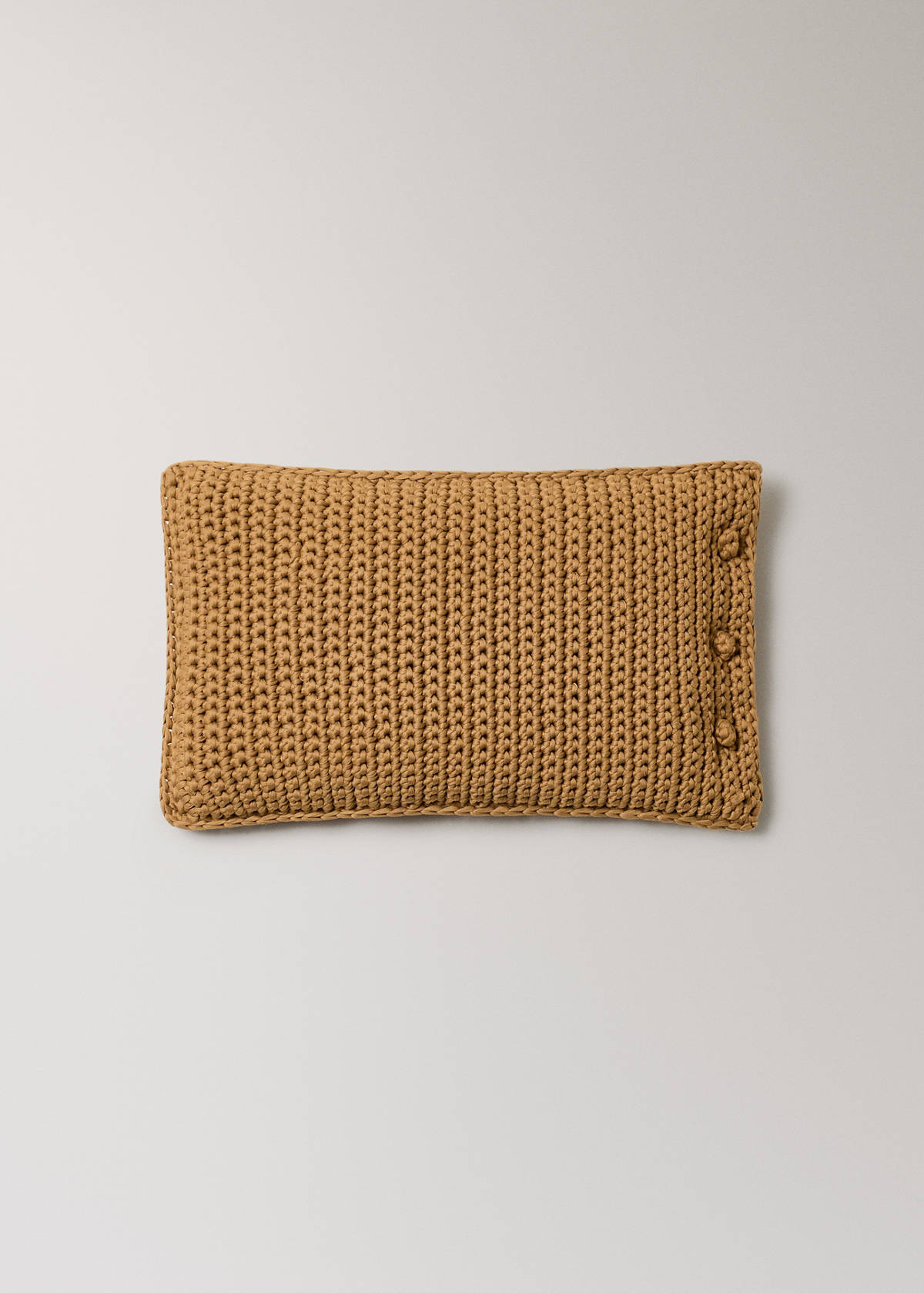 Crochet cushion cover 30x50cm — Caramel