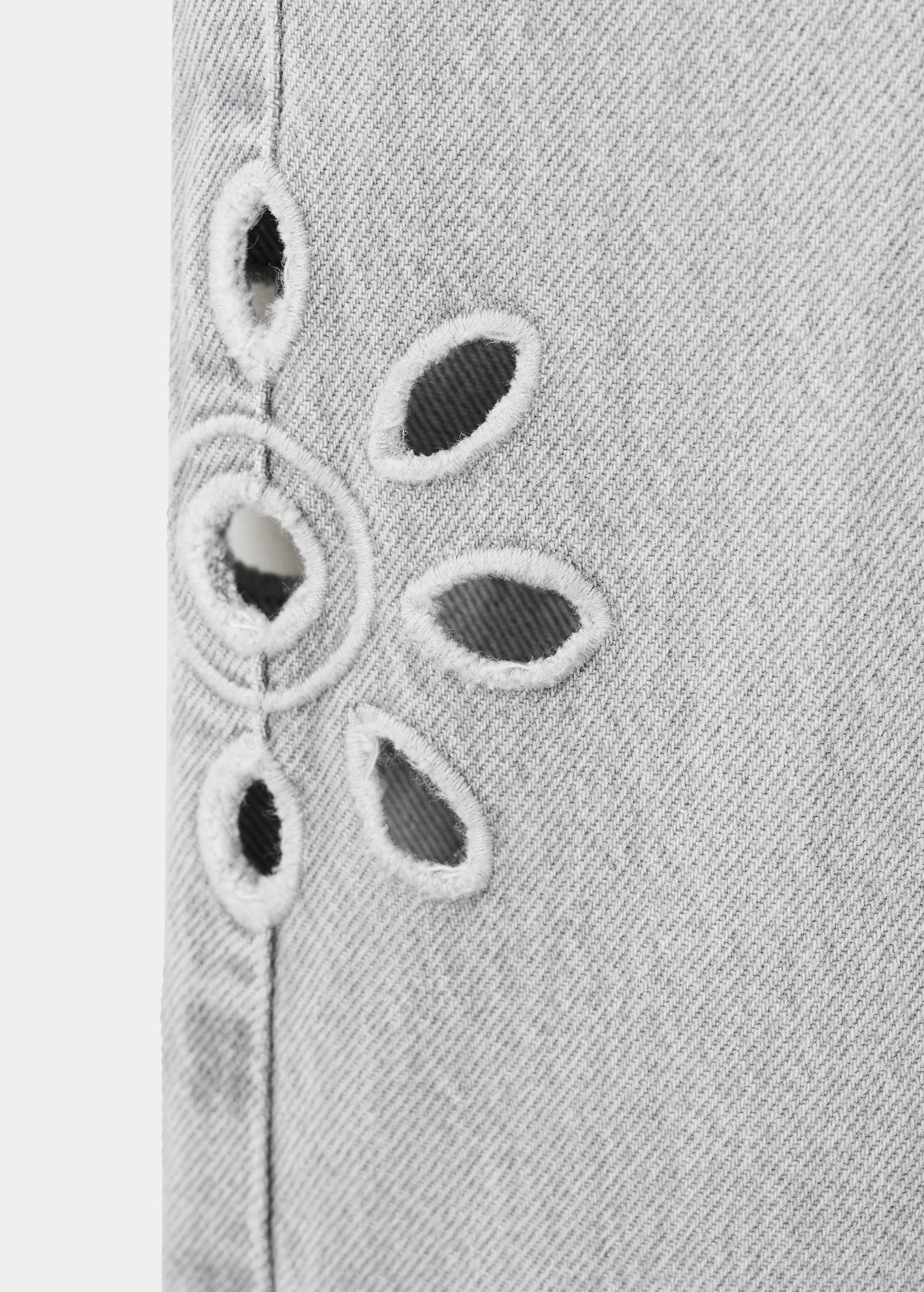 Embroidered straight-leg jeans - Details of the article 8