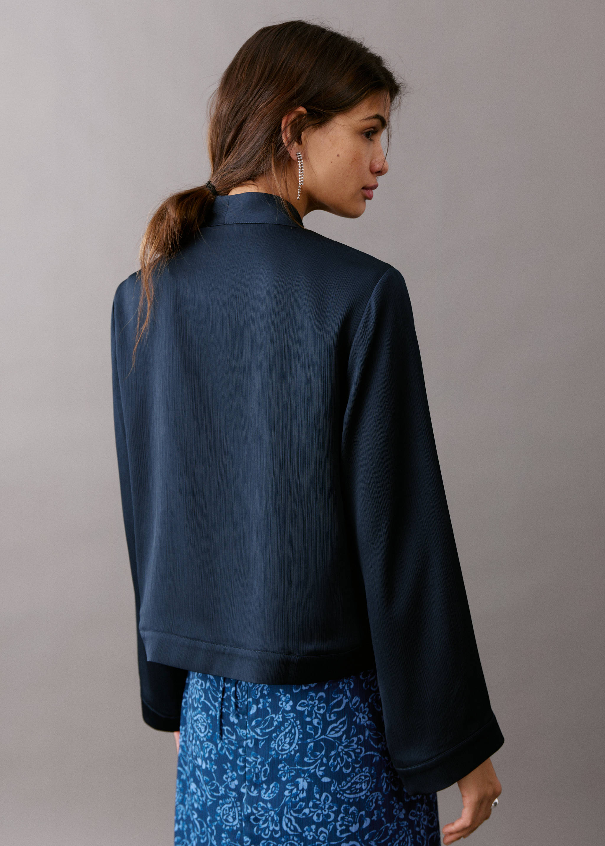 Куртка в стиле кимоно - Обратная сторона изделия