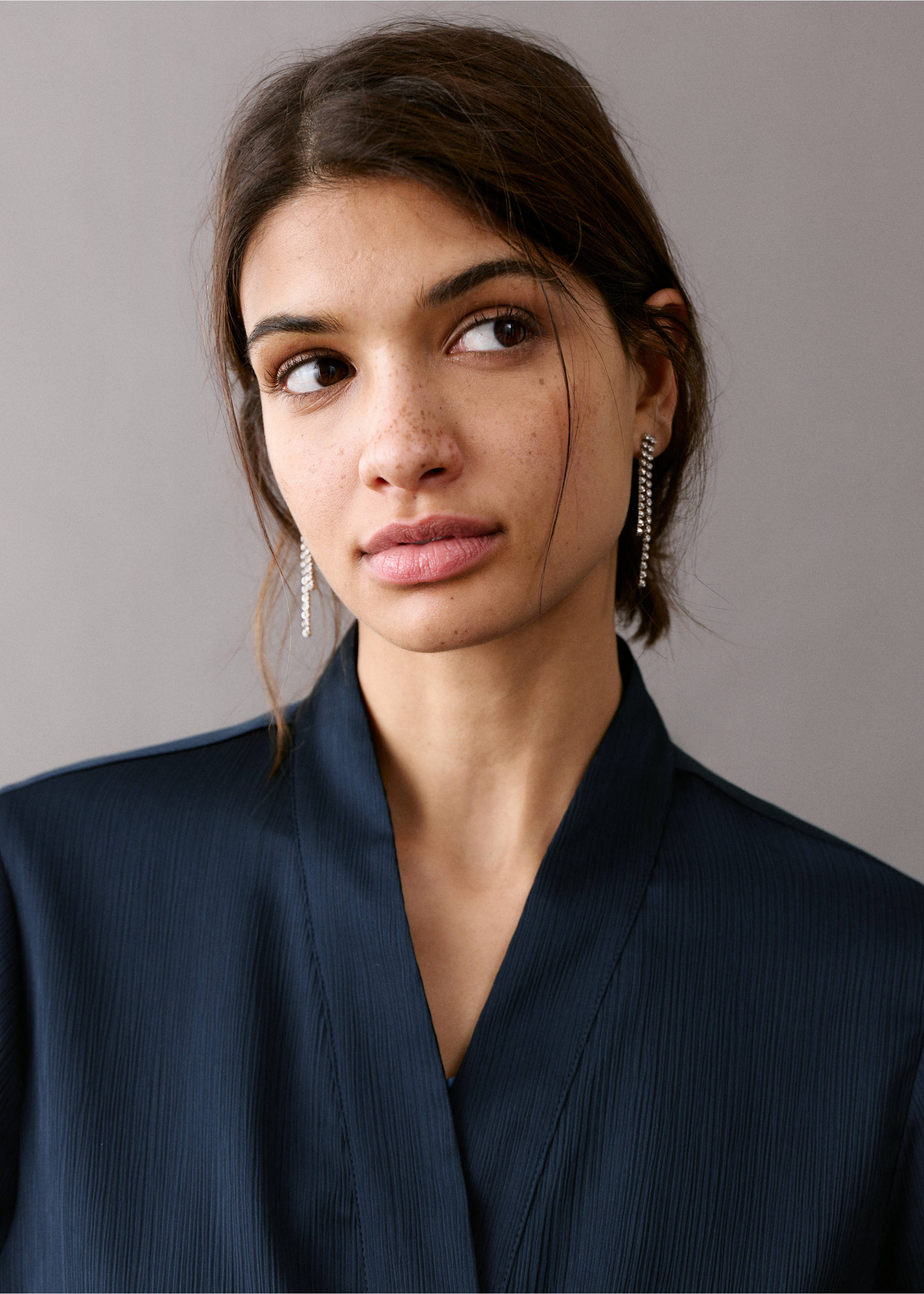 Veste style kimono - Détail de l'article 1, Bleu marine. Ref: 27065809-00.