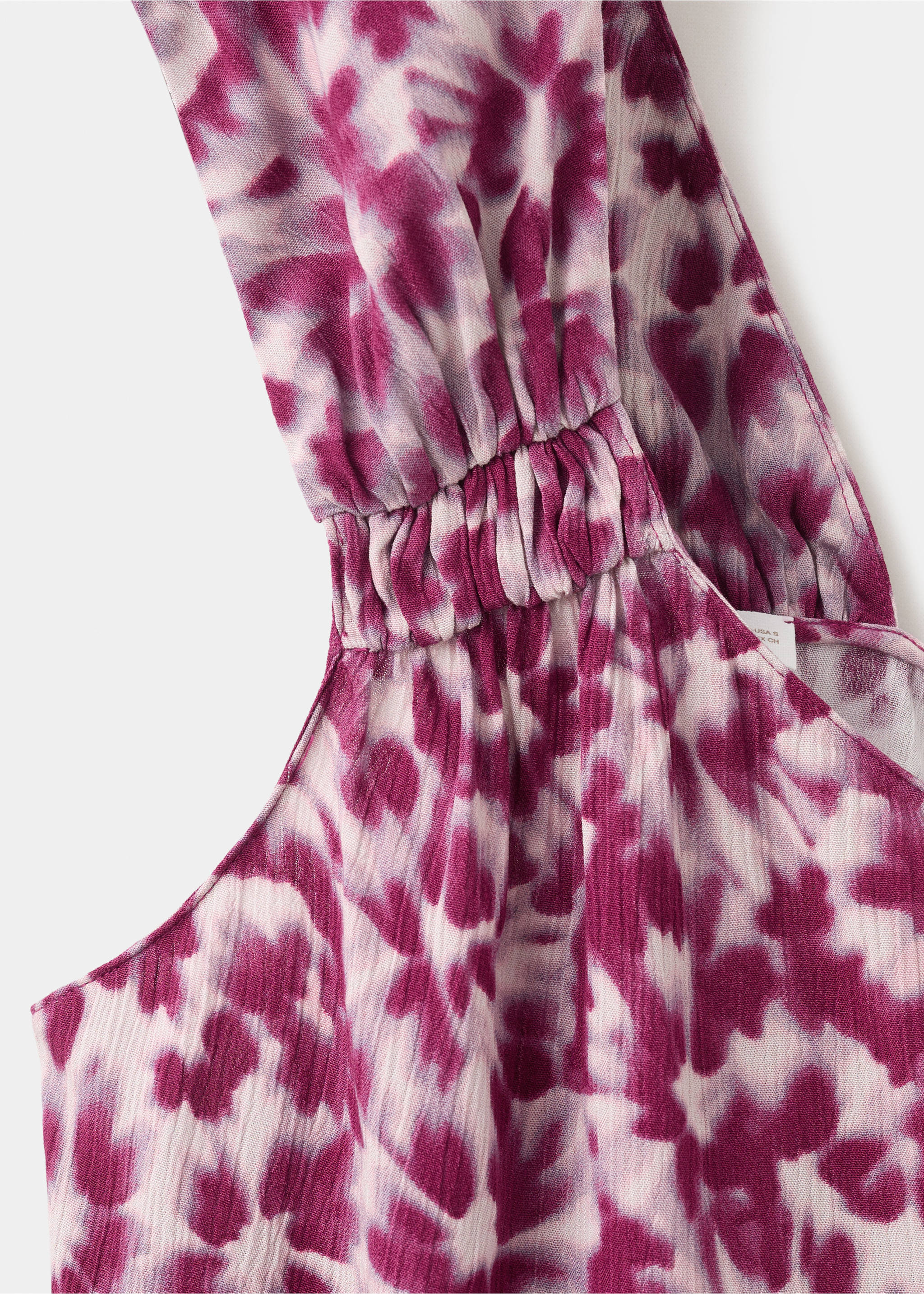 Асимметричный топ с принтом - Деталь изделия 8, Розовый. Ref: 27065810-00.