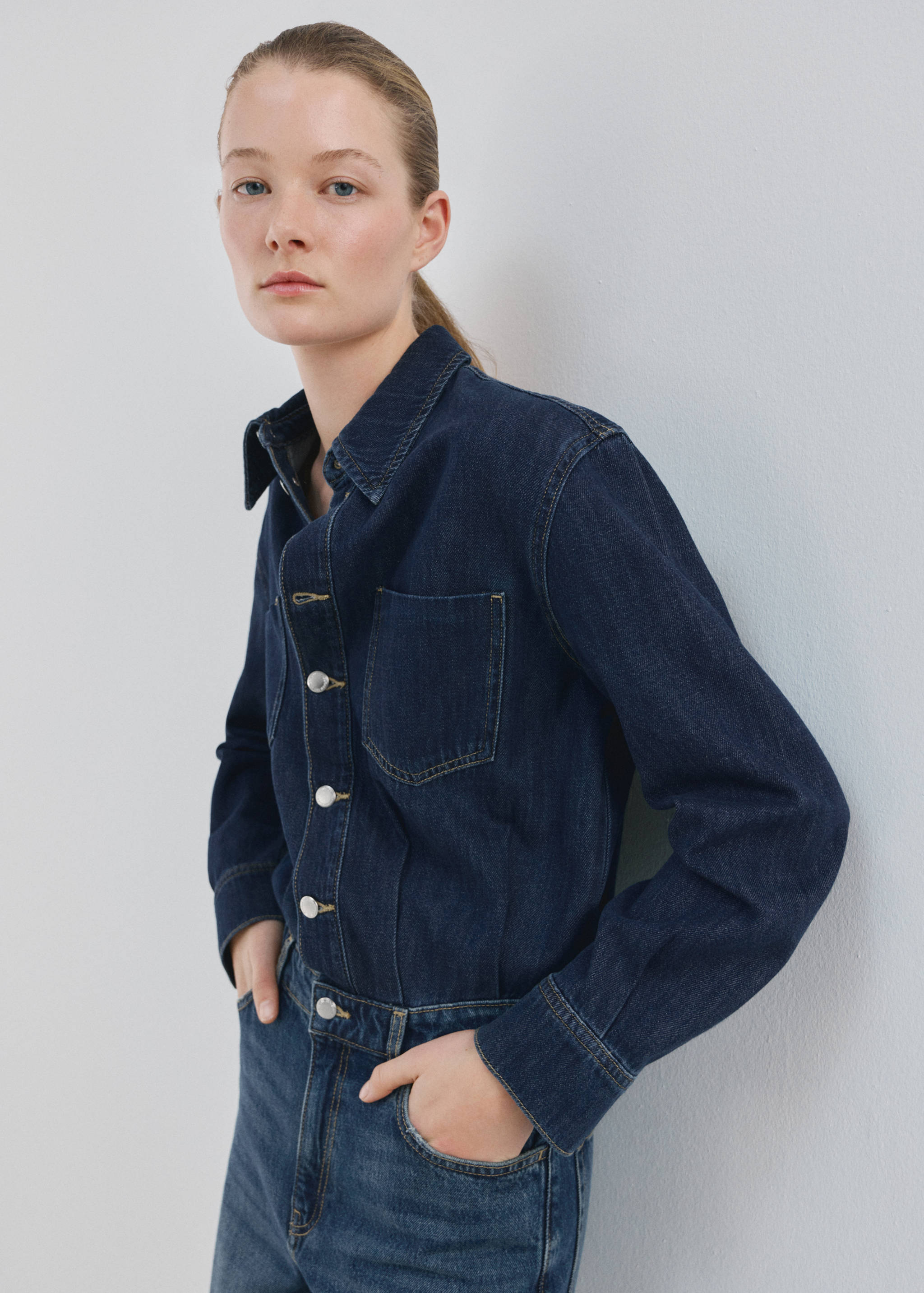 جمبوست جينز بأزرار - رؤية وسط