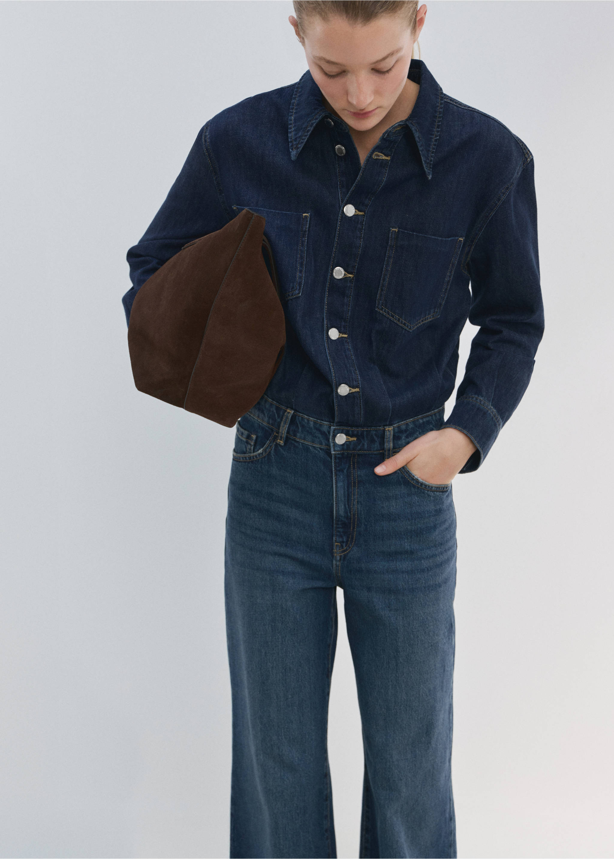 جمبوست جينز بأزرار - تفاصيل المنتج 1, أزرق غامق. Ref: 27065812-00.