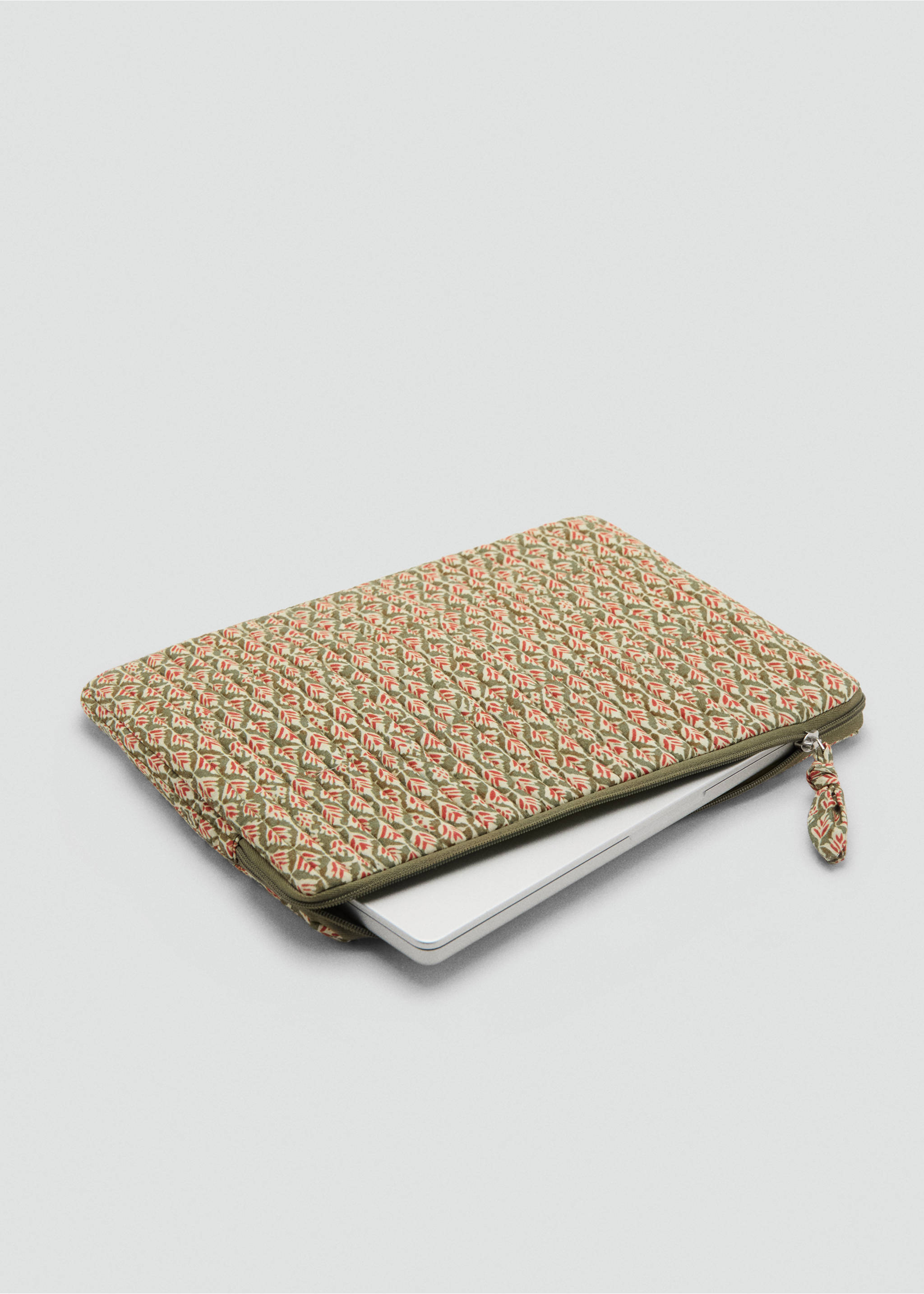 Printed laptop case - Details of the article 1, Green. Ref: 27065814-00.