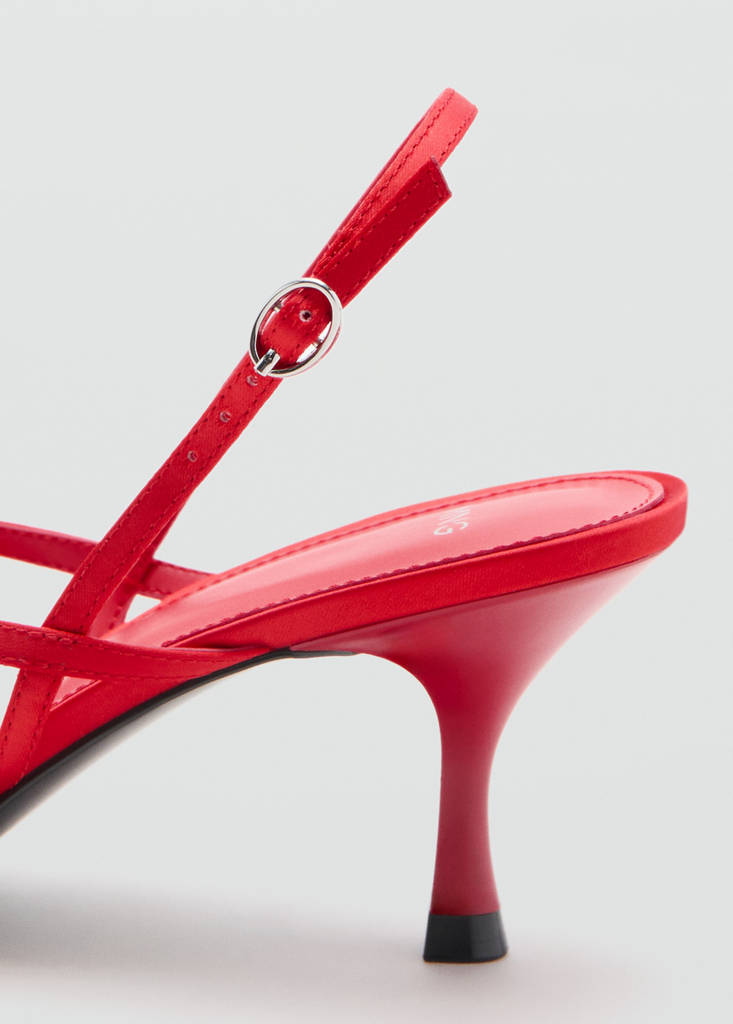 Strappy heeled sandals — Red