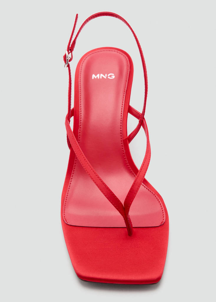 Strappy heeled sandals — Red