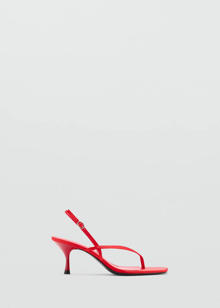 Strappy heeled sandals — Red