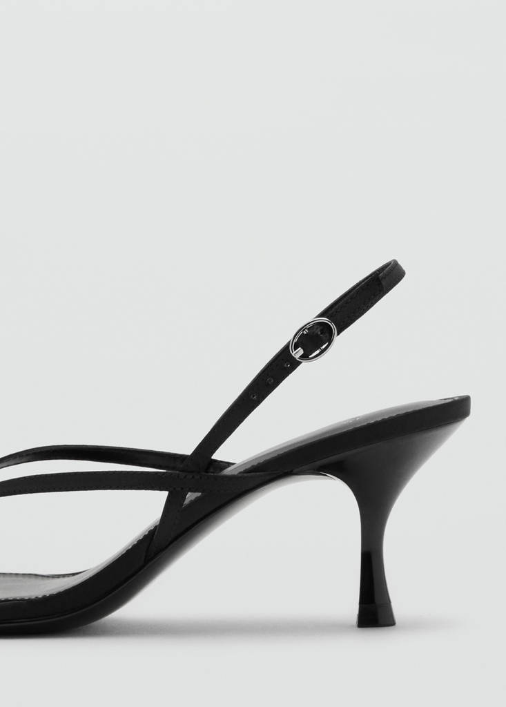 Strappy heeled sandals — Black