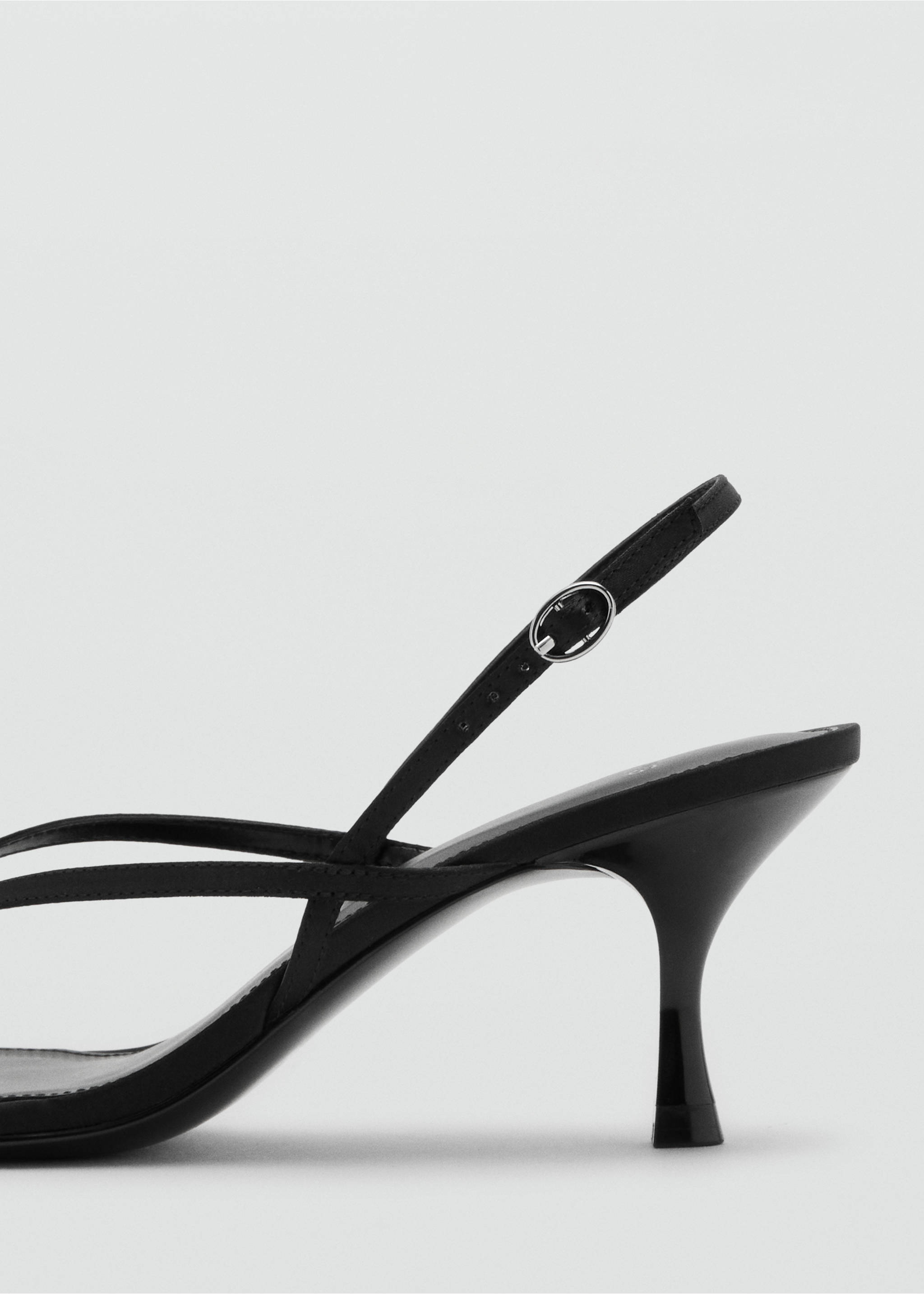 Strappy heeled sandals - Details of the article 1, Black. Ref: 27065815-00.