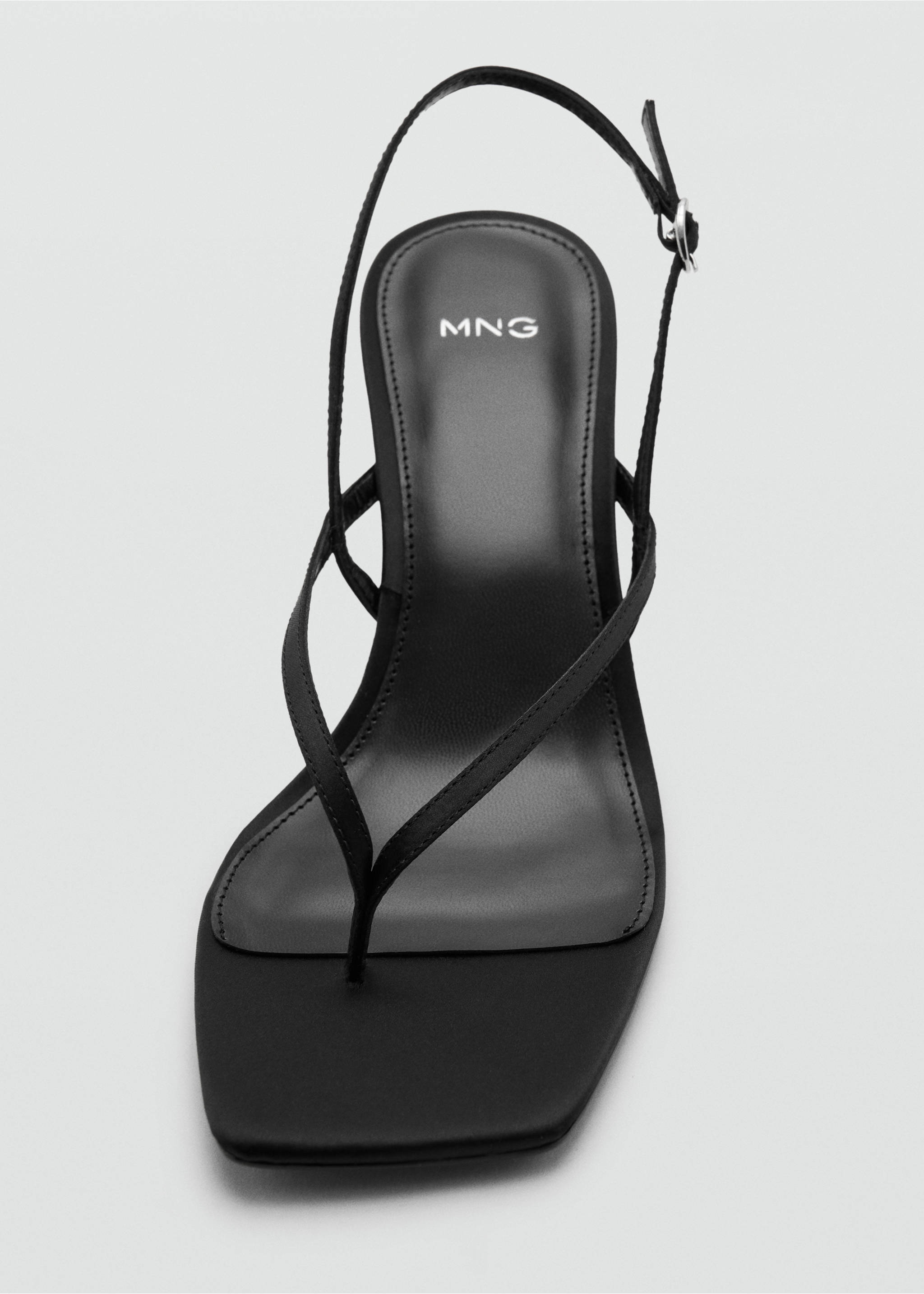 Strappy heeled sandals - Details of the article 2, Black. Ref: 27065815-00.