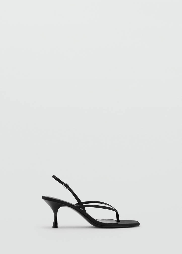 Strappy heeled sandals — Black