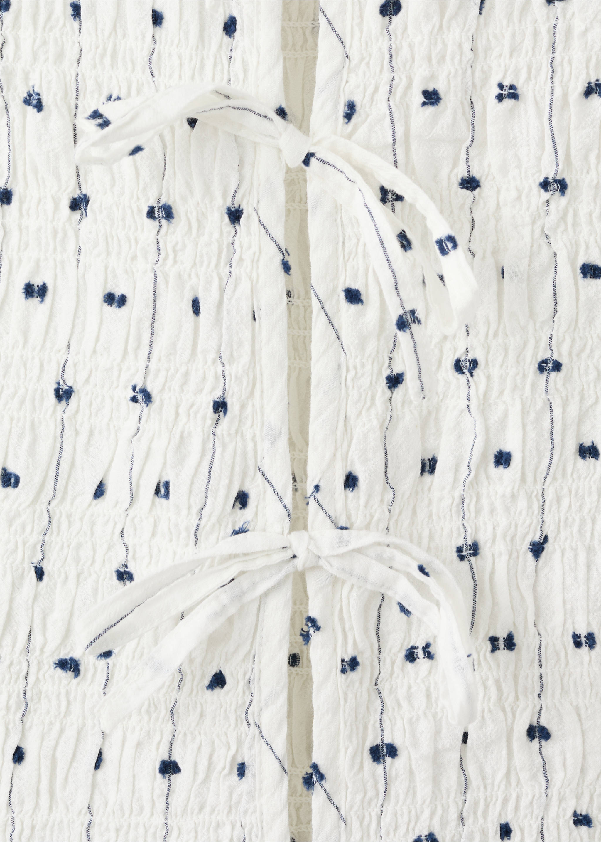 Top frunzit brodat - Detall de l'article 8, Blanc trencat. Ref: 27065816-00.