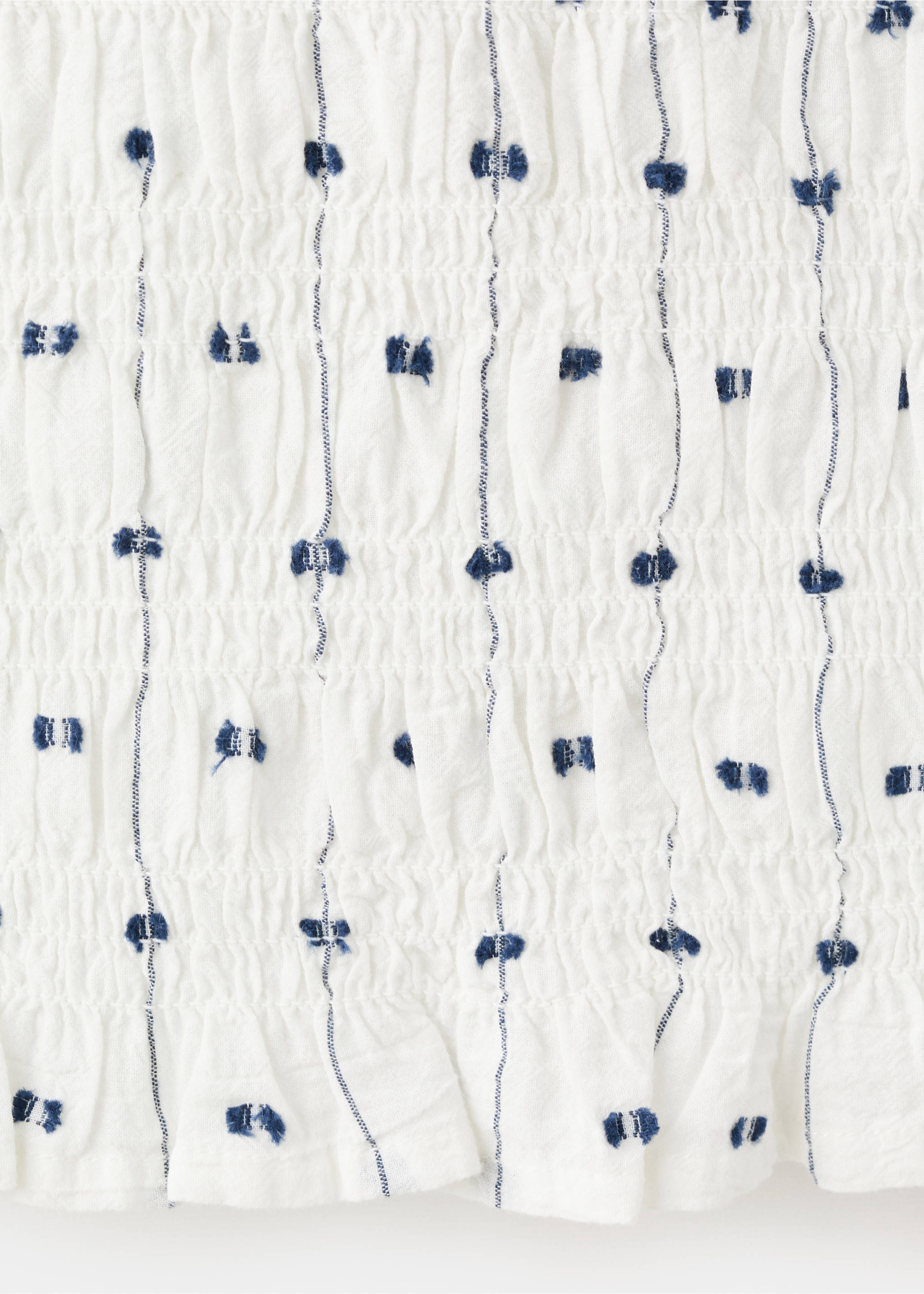 Top frunzit brodat - Detall de l'article 0, Blanc trencat. Ref: 27065816-00.