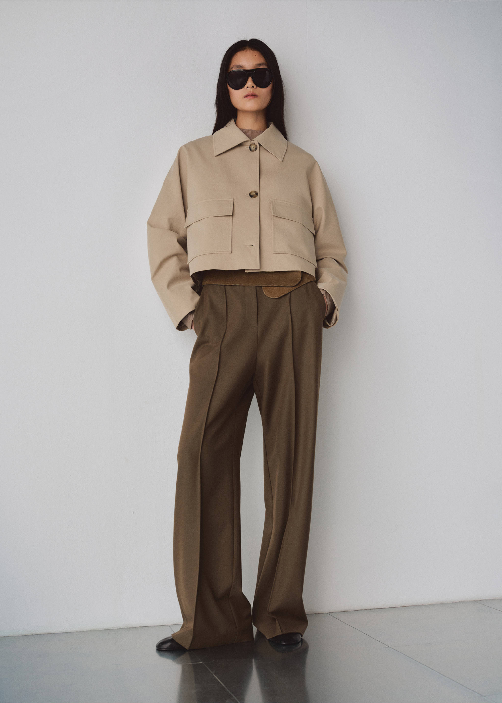 Veste en coton poches - Plan général, Beige. Ref: 27065817-01.