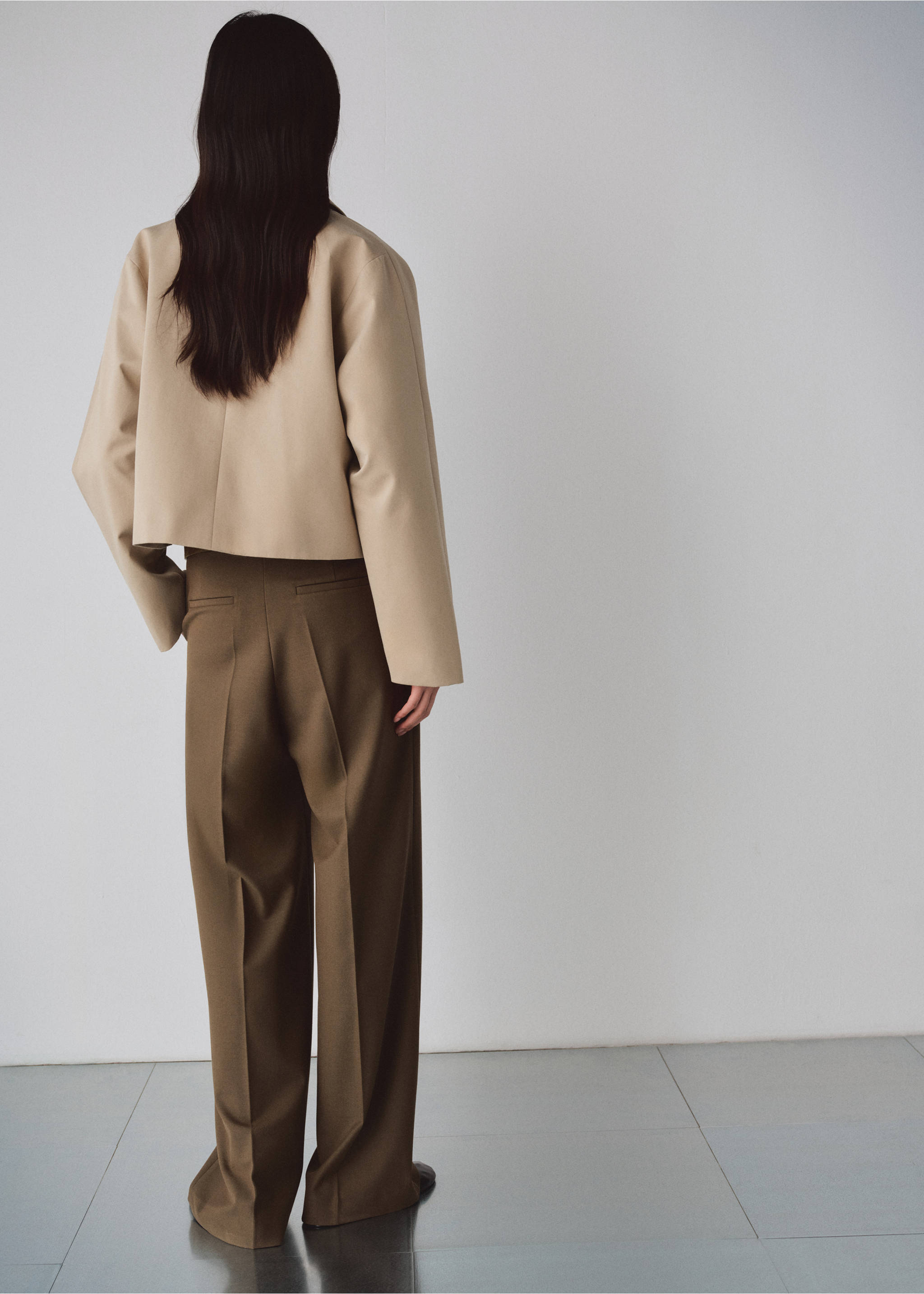 Veste en coton poches - Verso de l’article, Beige. Ref: 27065817-01.