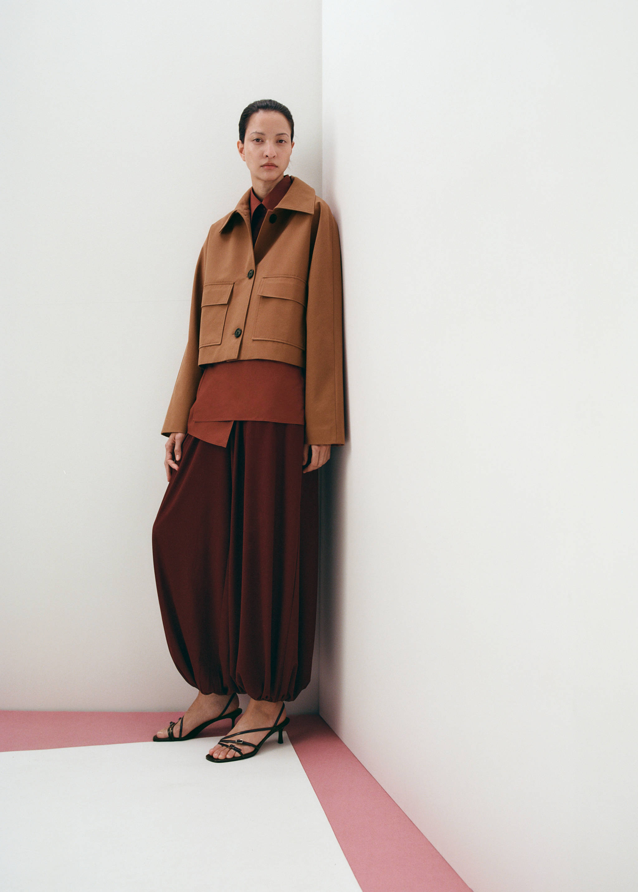 Cotton jacket with pockets - General plane