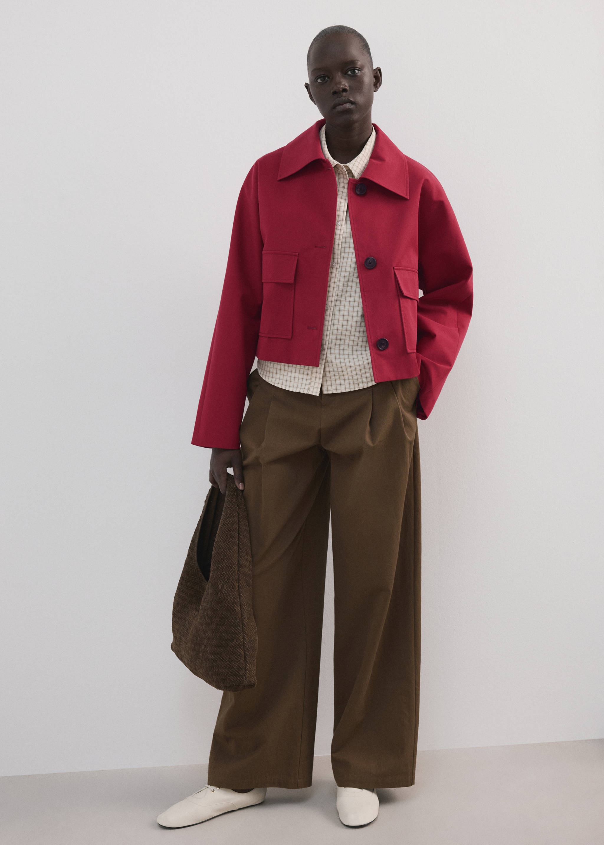 جاكيت قطني مع جيوب - رؤية عامة